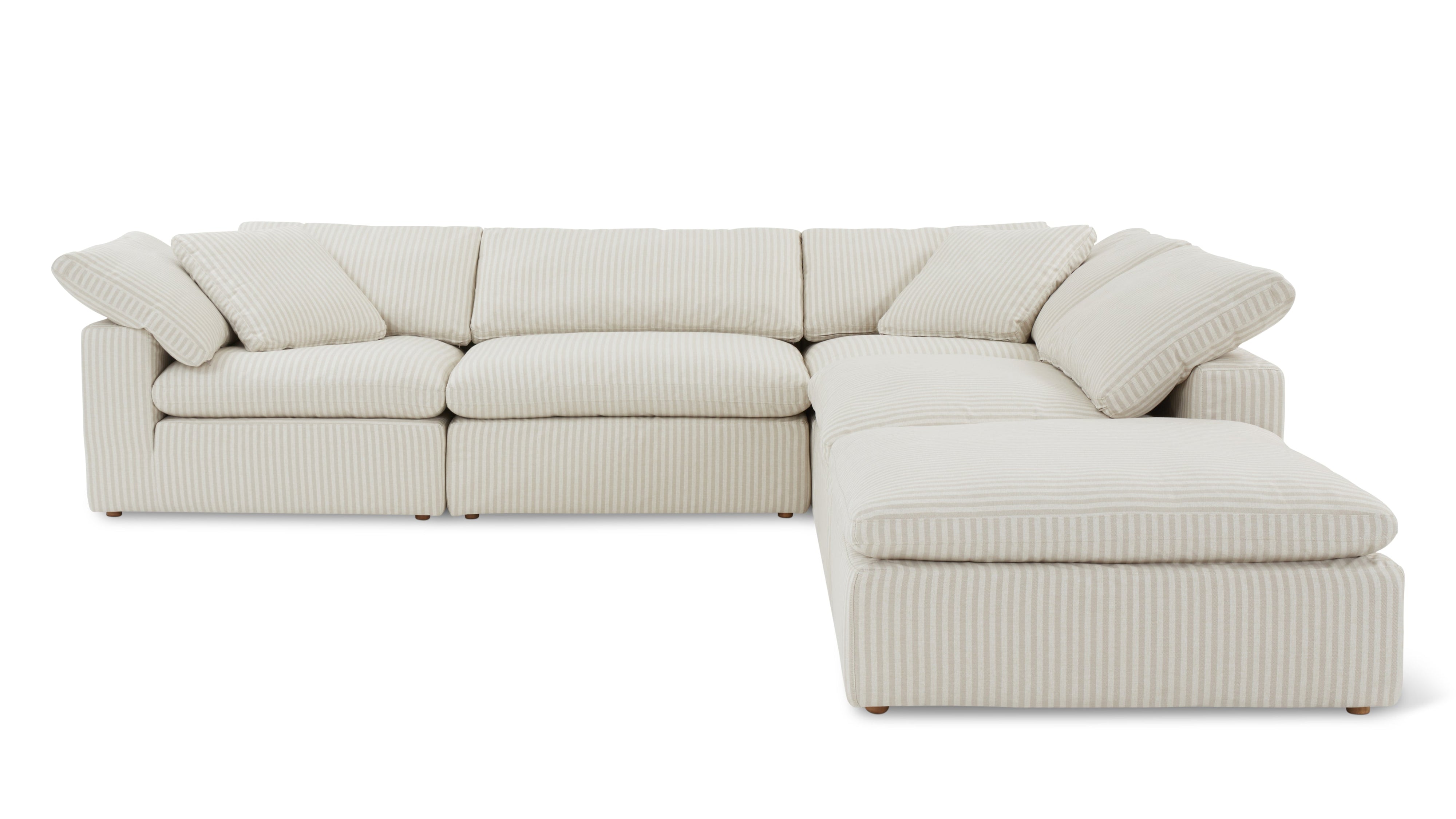 Movie Night™ 5-Piece Modular Sectional, Large, Newport Stripe - Image 1