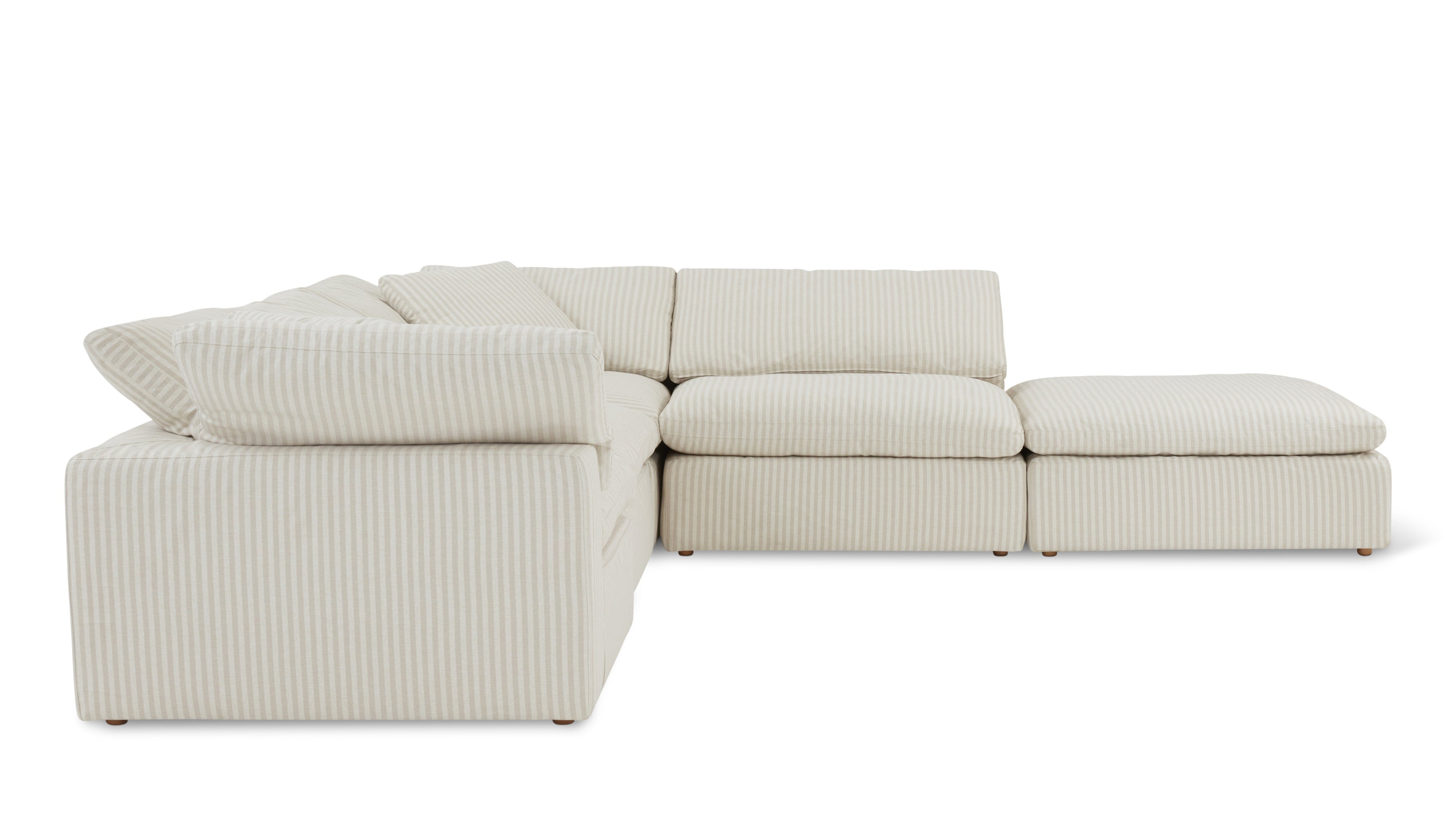 Movie Night™ 5-Piece Modular Sectional, Large, Newport Stripe - Image 10