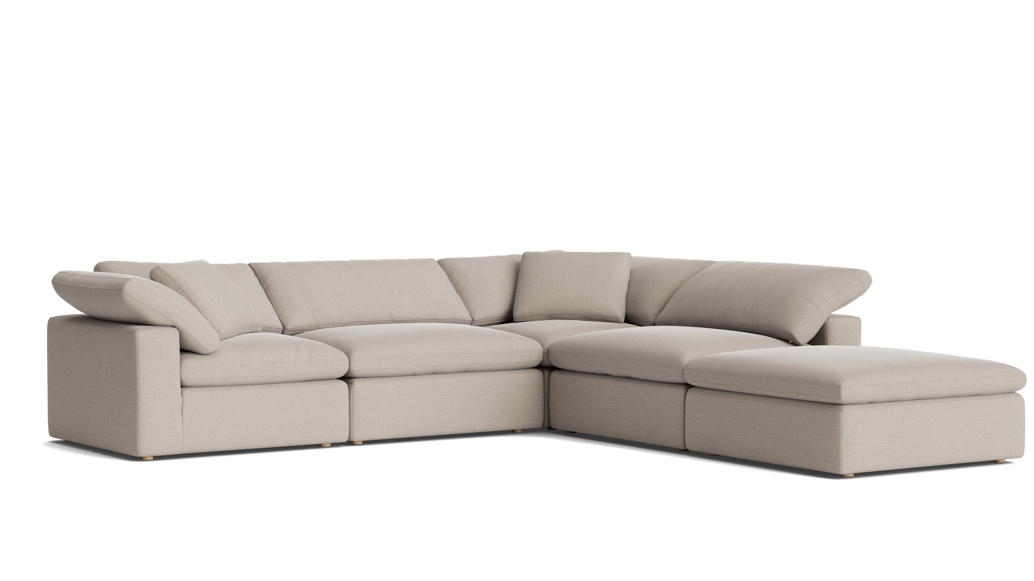 Movie Night™ 5 - Piece Modular Sectional, Large, Light Pebble - Sundays Company CanadaSEC-YJ-901-029