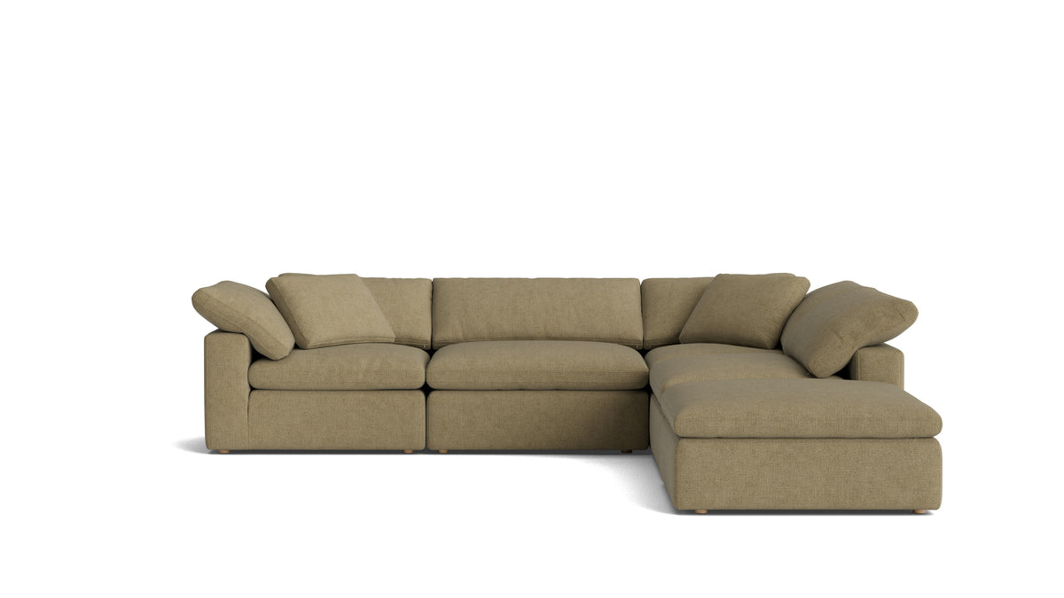 Movie Night™ 5-Piece Modular Sectional, Large, Olive