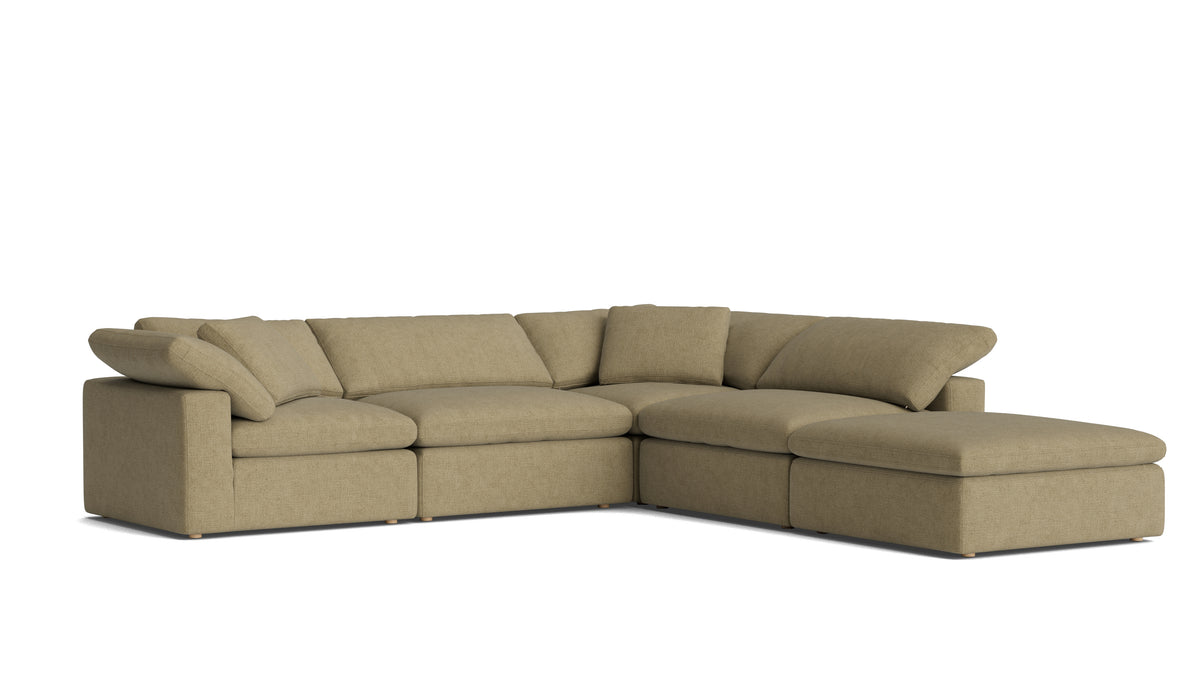 Movie Night™ 5-Piece Modular Sectional, Large, Olive