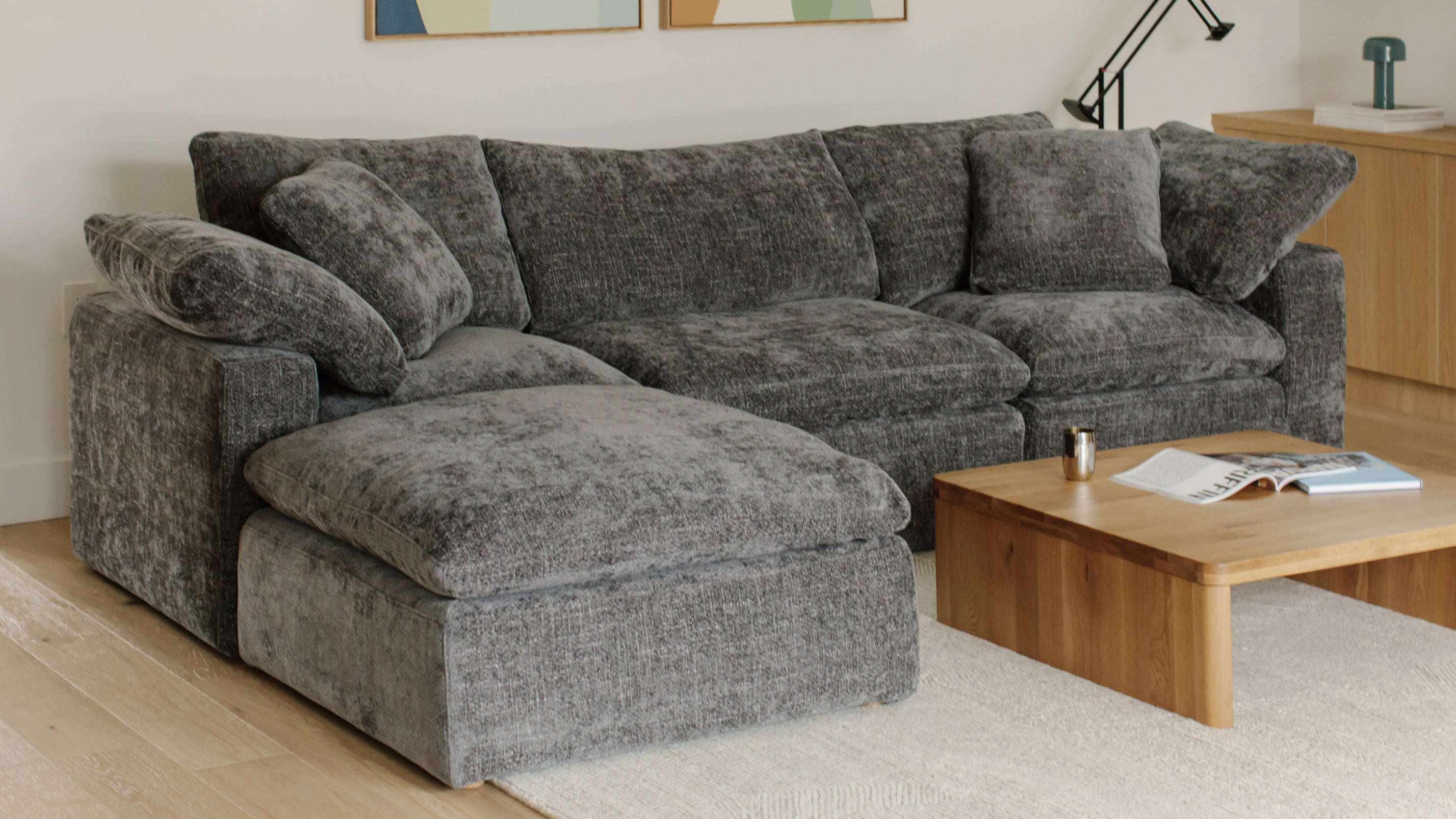 Movie Night™ 4 - Piece Modular Sectional, Large, Truffle - Sundays Company CanadaSEC-YJ-902-003
