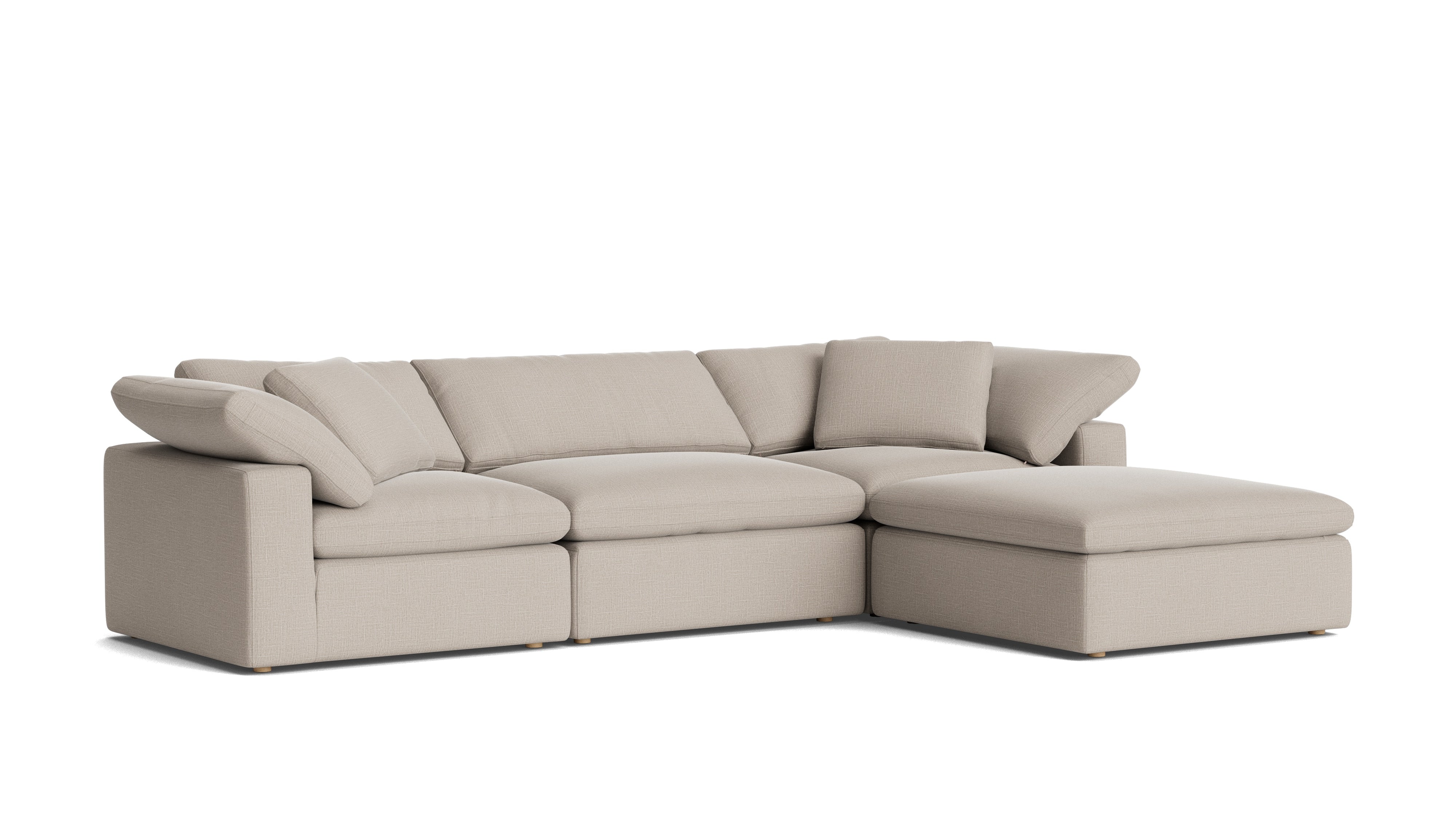 Movie Night™ 4 - Piece Modular Sectional, Large, Light Pebble - Sundays Company CanadaSEC-YJ-902-029