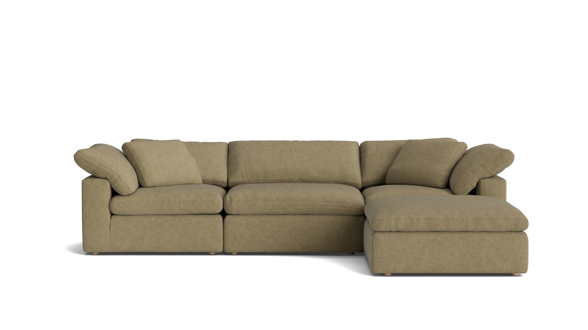 Movie Night™ 4-Piece Modular Sectional, Large, Olive