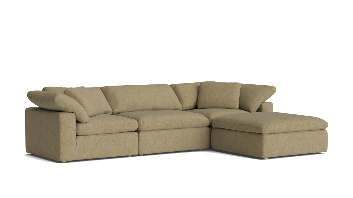 Movie Night™ 4-Piece Modular Sectional, Large, Olive