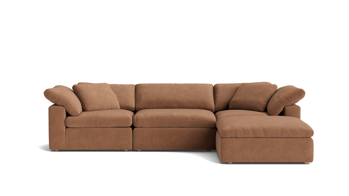 Movie Night™ 4-Piece Modular Sectional, Large, Spice