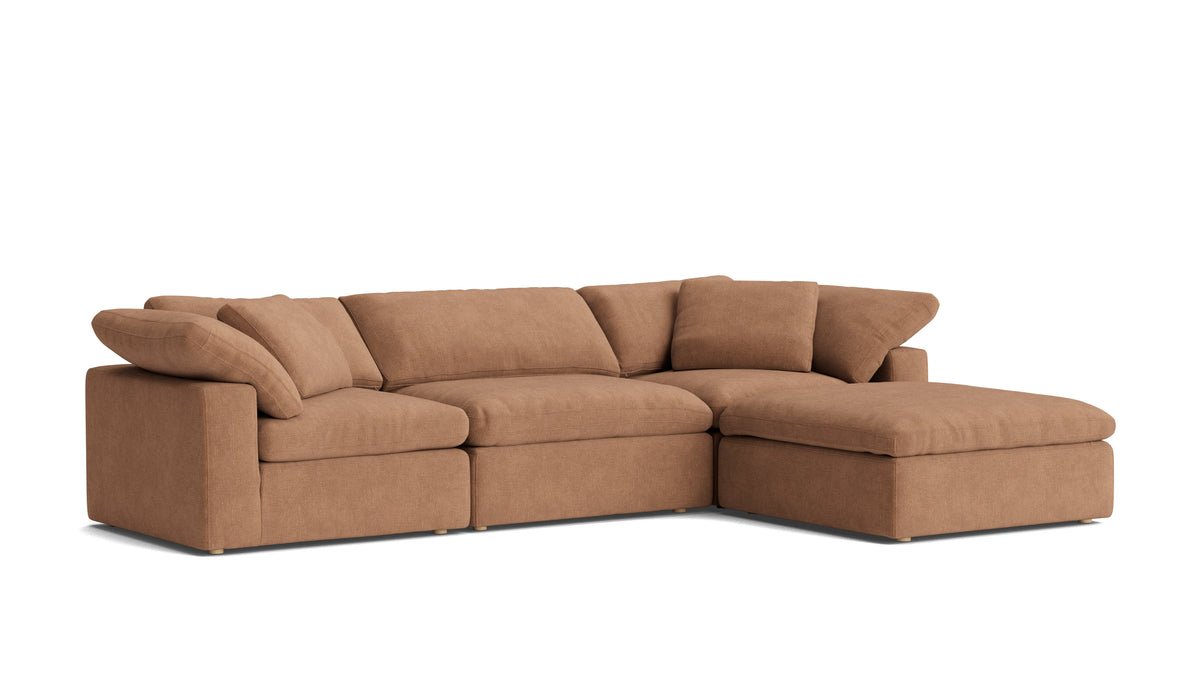 Movie Night™ 4-Piece Modular Sectional, Large, Spice