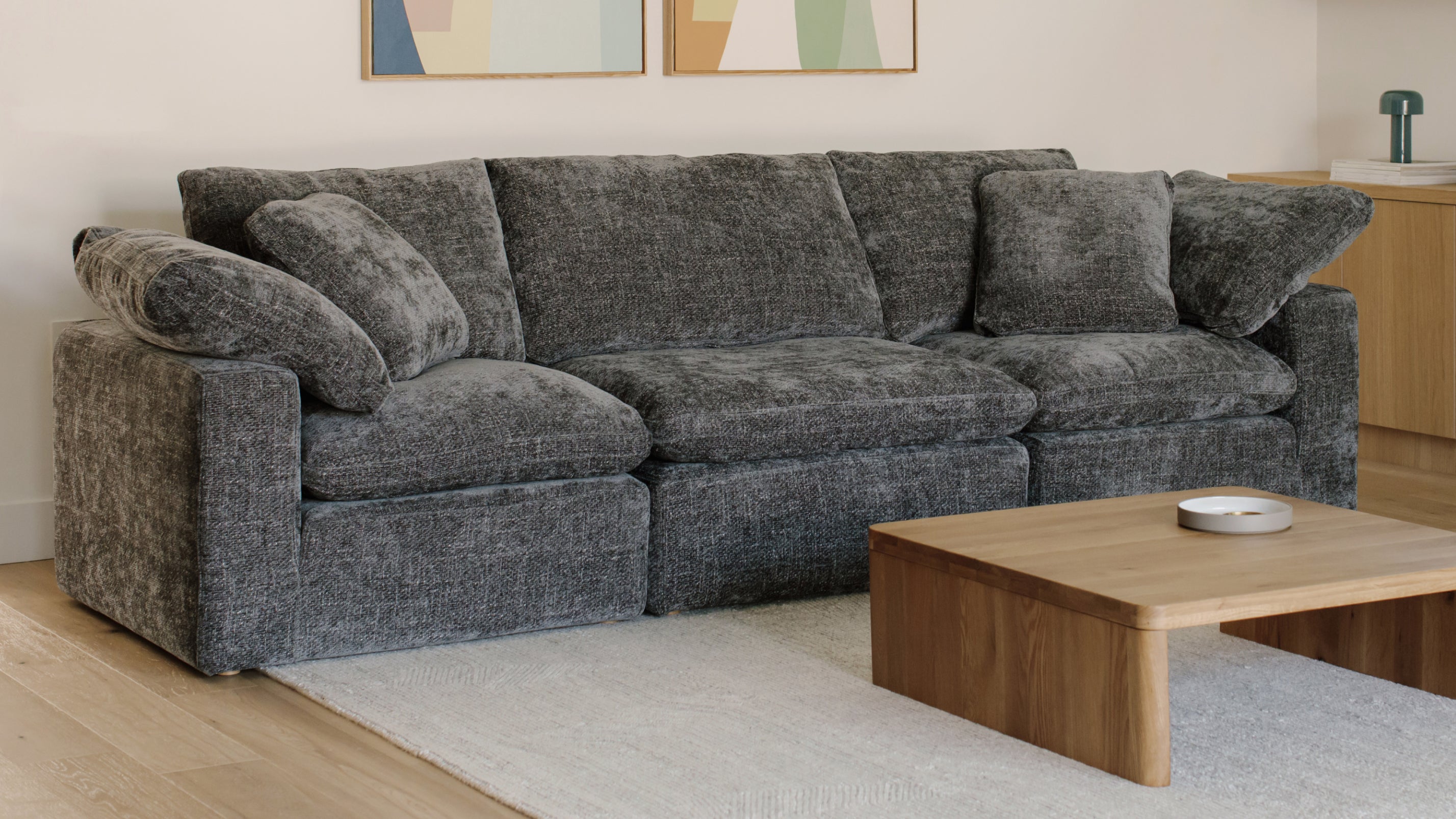 Movie Night™ 3 - Piece Modular Sofa, Large, Truffle - Sundays Company CanadaSEC-YJ-903-003