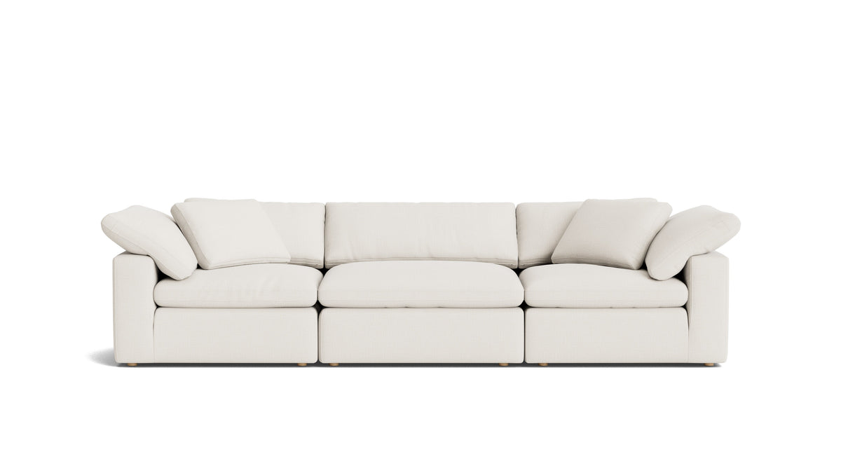 Movie Night™ 3-Piece Modular Sofa, Large, Cream Linen