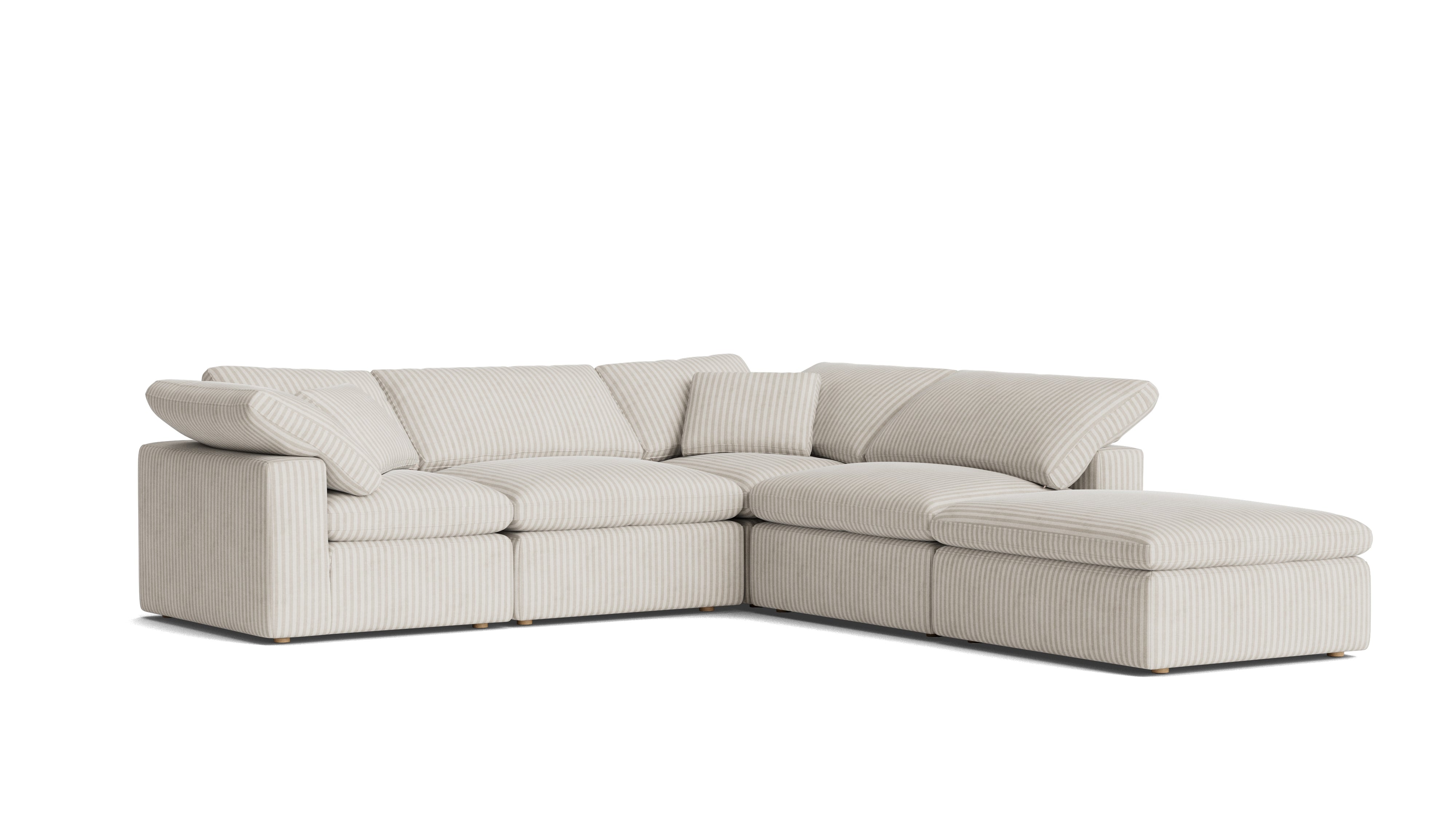 Movie Night™ 5 - Piece Modular Sectional, Standard, Newport Stripe - Sundays Company CanadaSEC-YJ-909-011