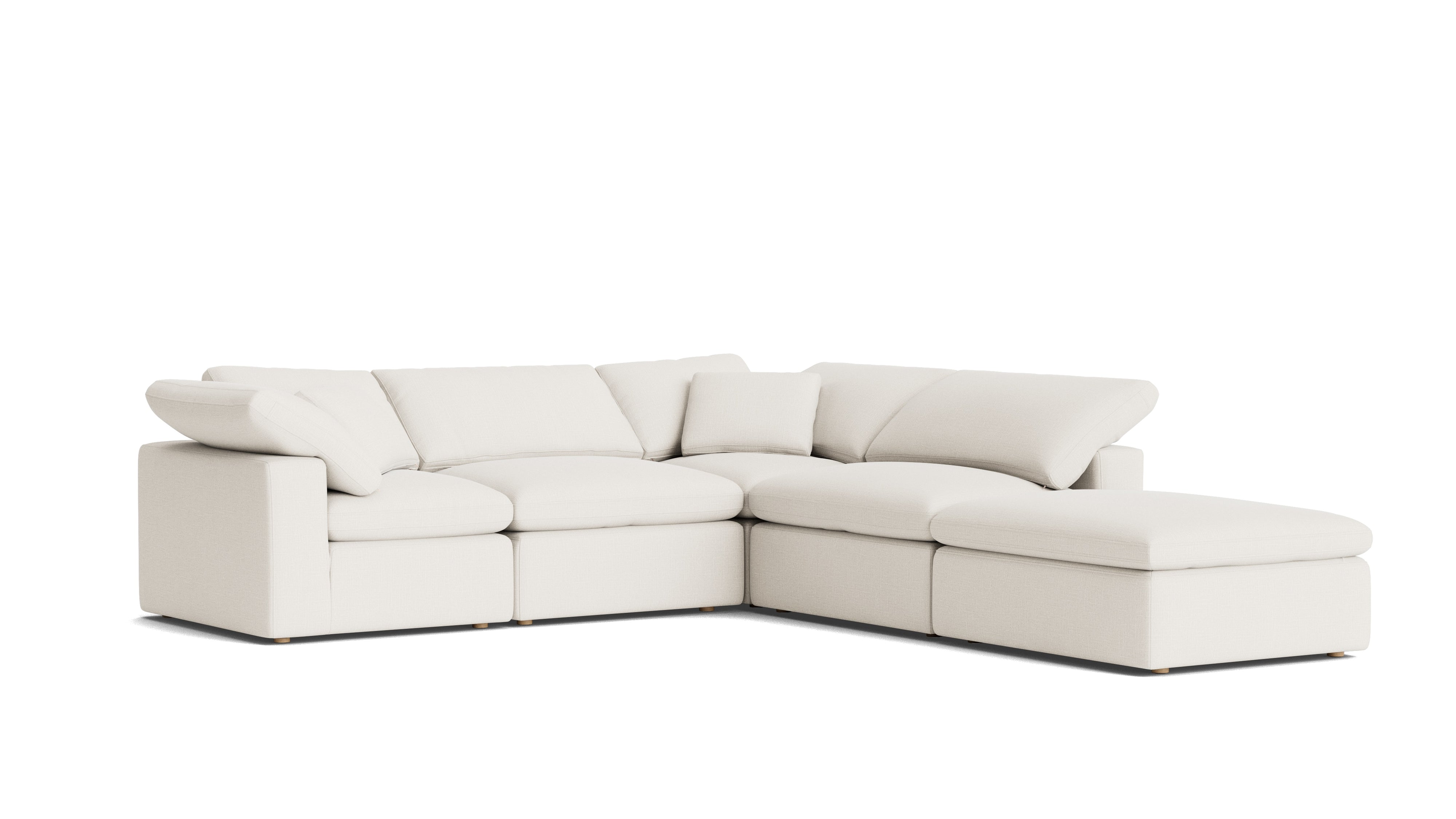 Movie Night™ 5 - Piece Modular Sectional, Standard, Cream Linen - Sundays Company CanadaSEC-YJ-909-018
