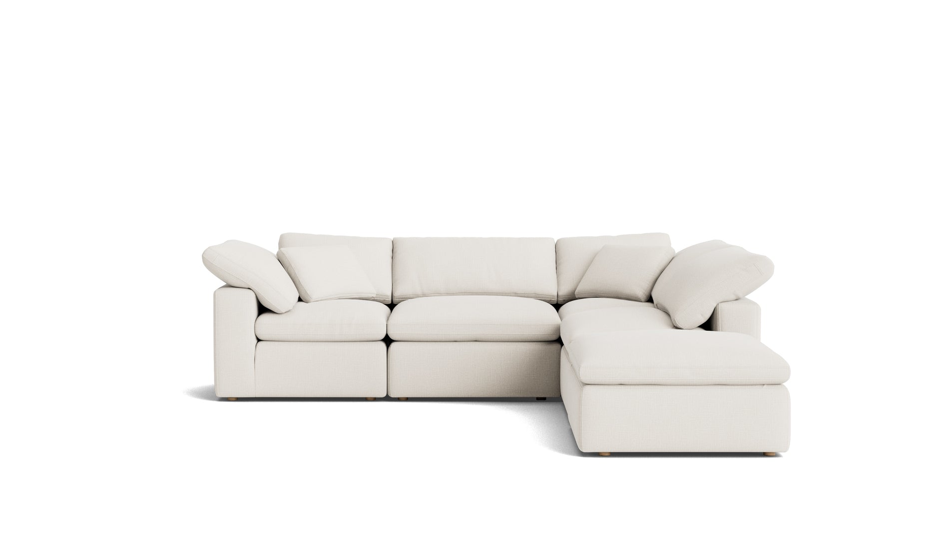 Movie Night™ 5-Piece Modular Sectional, Standard, Cream Linen_image