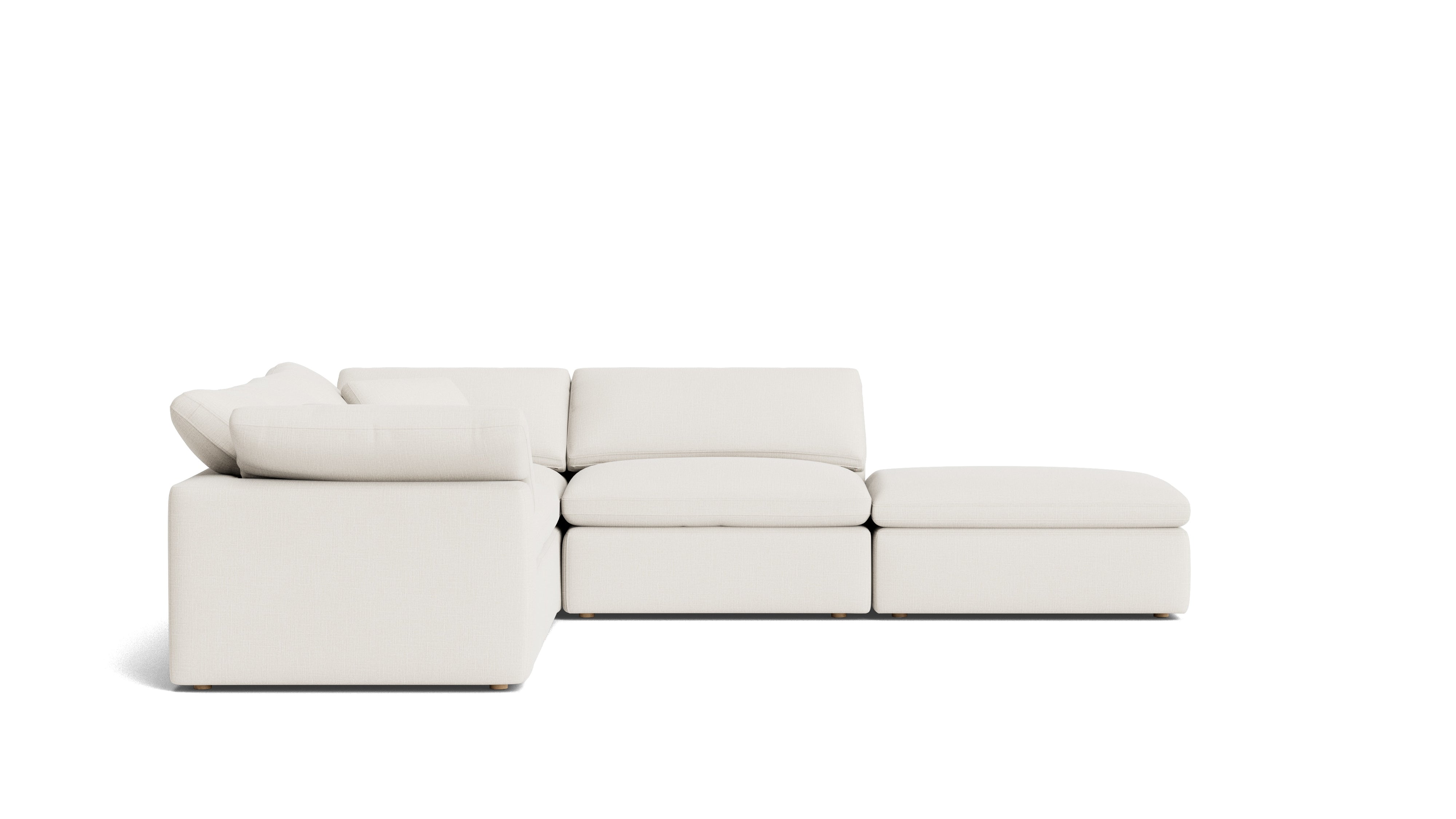Movie Night™ 5 - Piece Modular Sectional, Standard, Cream Linen - Sundays Company CanadaSEC-YJ-909-018