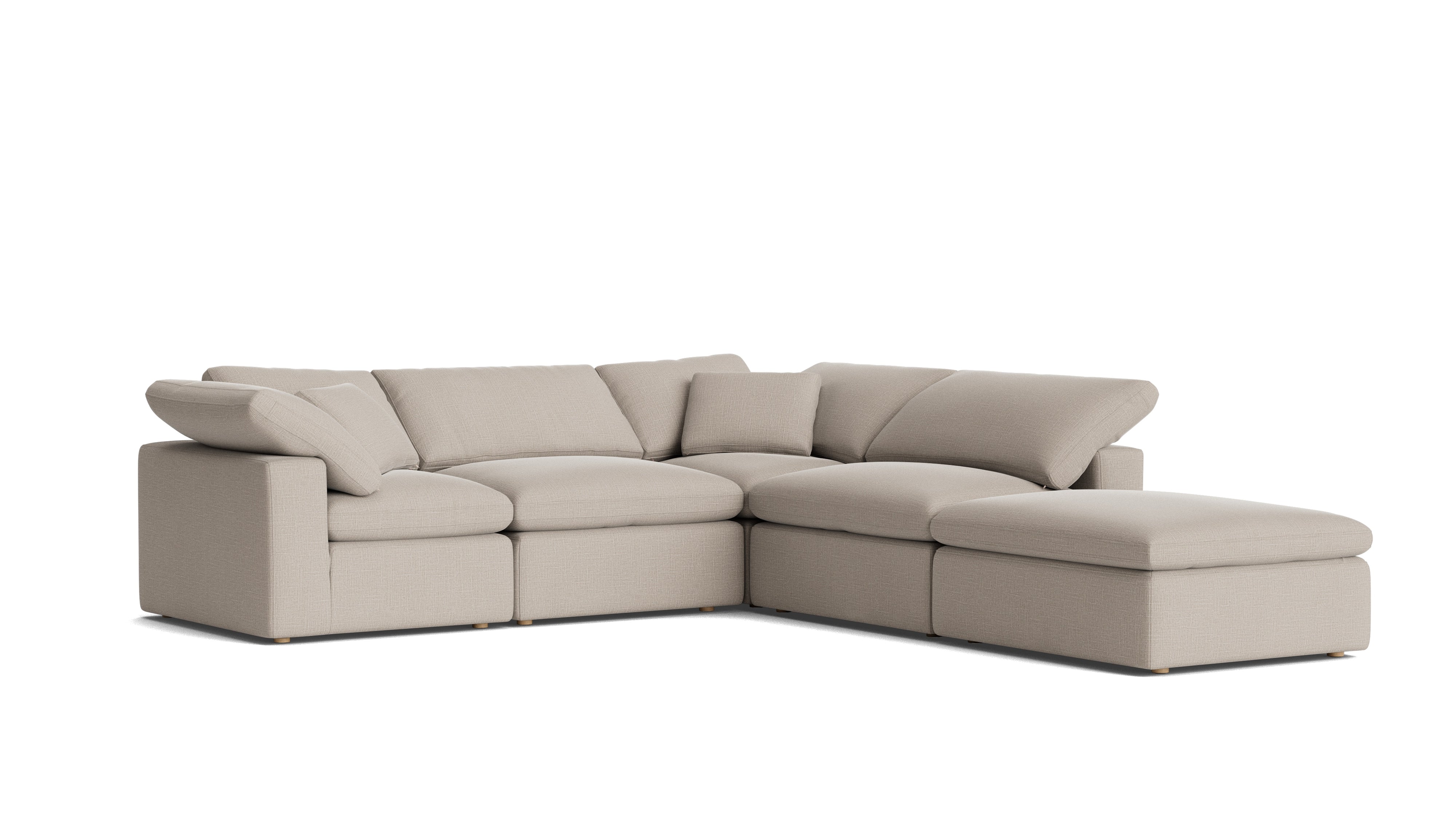 Movie Night™ 5 - Piece Modular Sectional, Standard, Light Pebble - Sundays Company CanadaSEC-YJ-909-029