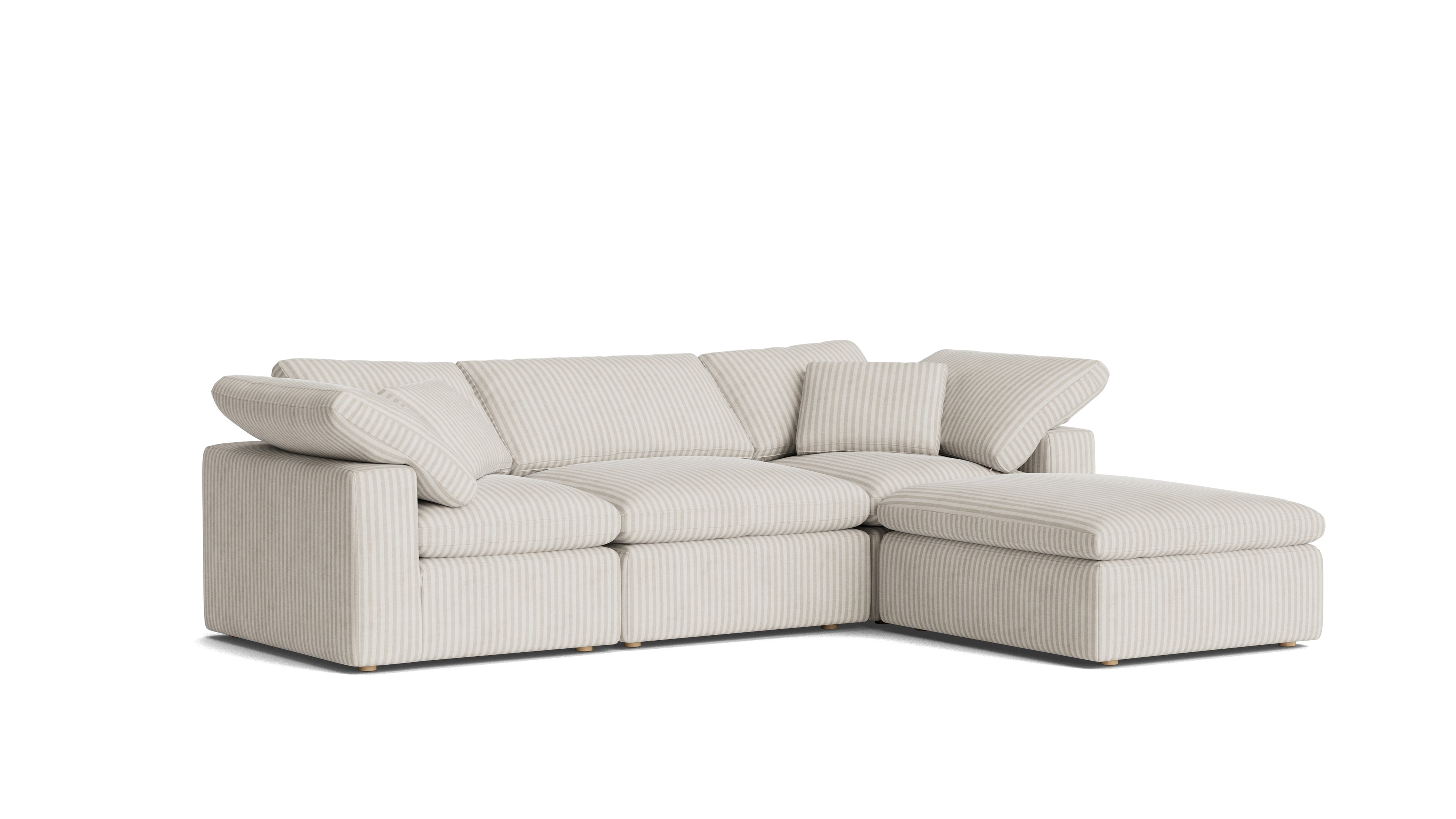 Movie Night™ 4 - Piece Modular Sectional, Standard, Newport Stripe - Sundays Company CanadaSEC-YJ-910-011
