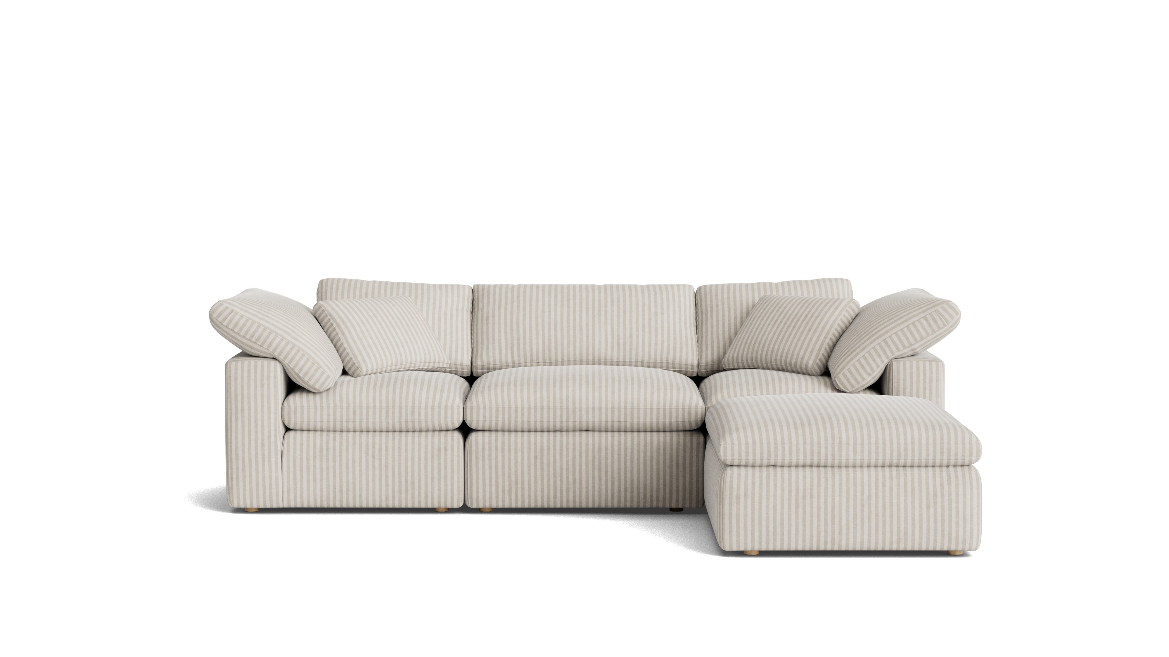 Movie Night™ 4 - Piece Modular Sectional, Standard, Newport Stripe - Sundays Company CanadaSEC-YJ-910-011