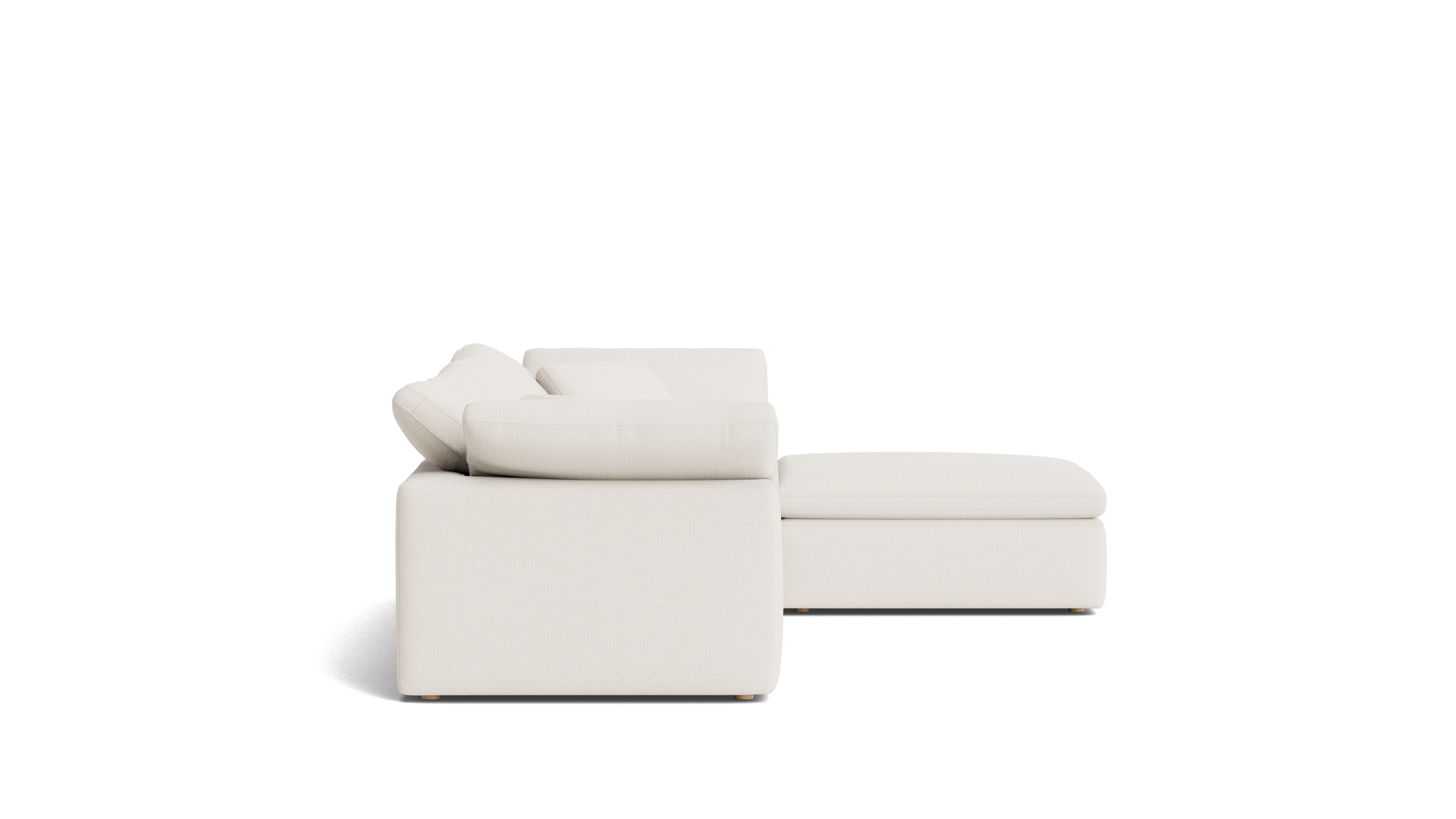 Movie Night™ 4 - Piece Modular Sectional, Standard, Cream Linen - Sundays Company CanadaSEC-YJ-910-018