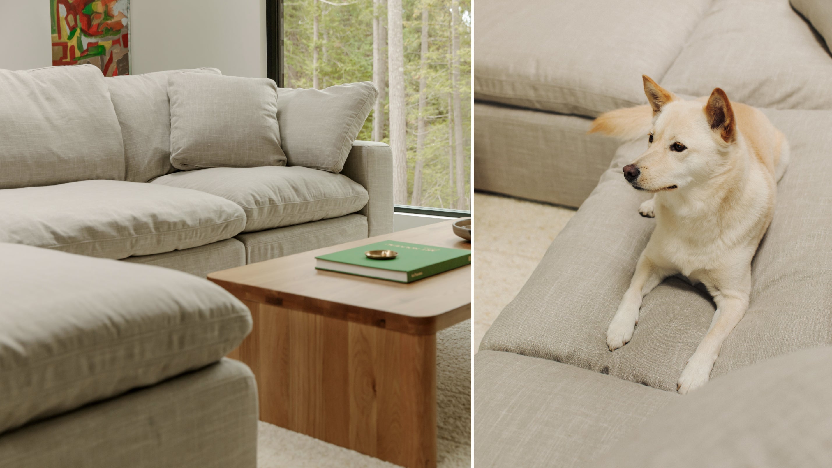 Movie Night™ 4 - Piece Modular Sectional, Standard, Light Pebble - Sundays Company CanadaSEC-YJ-910-029