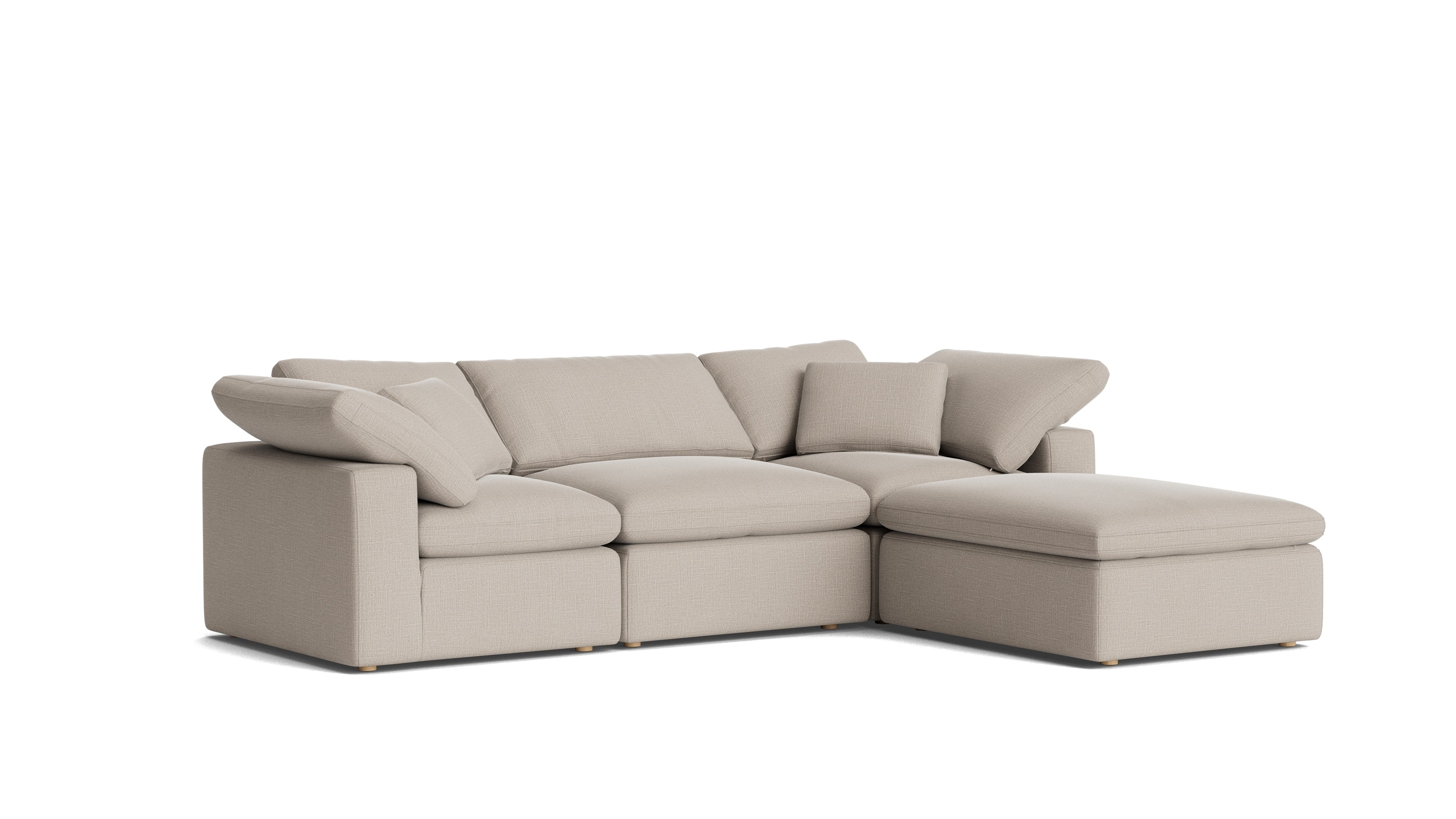 Movie Night™ 4 - Piece Modular Sectional, Standard, Light Pebble - Sundays Company CanadaSEC-YJ-910-029