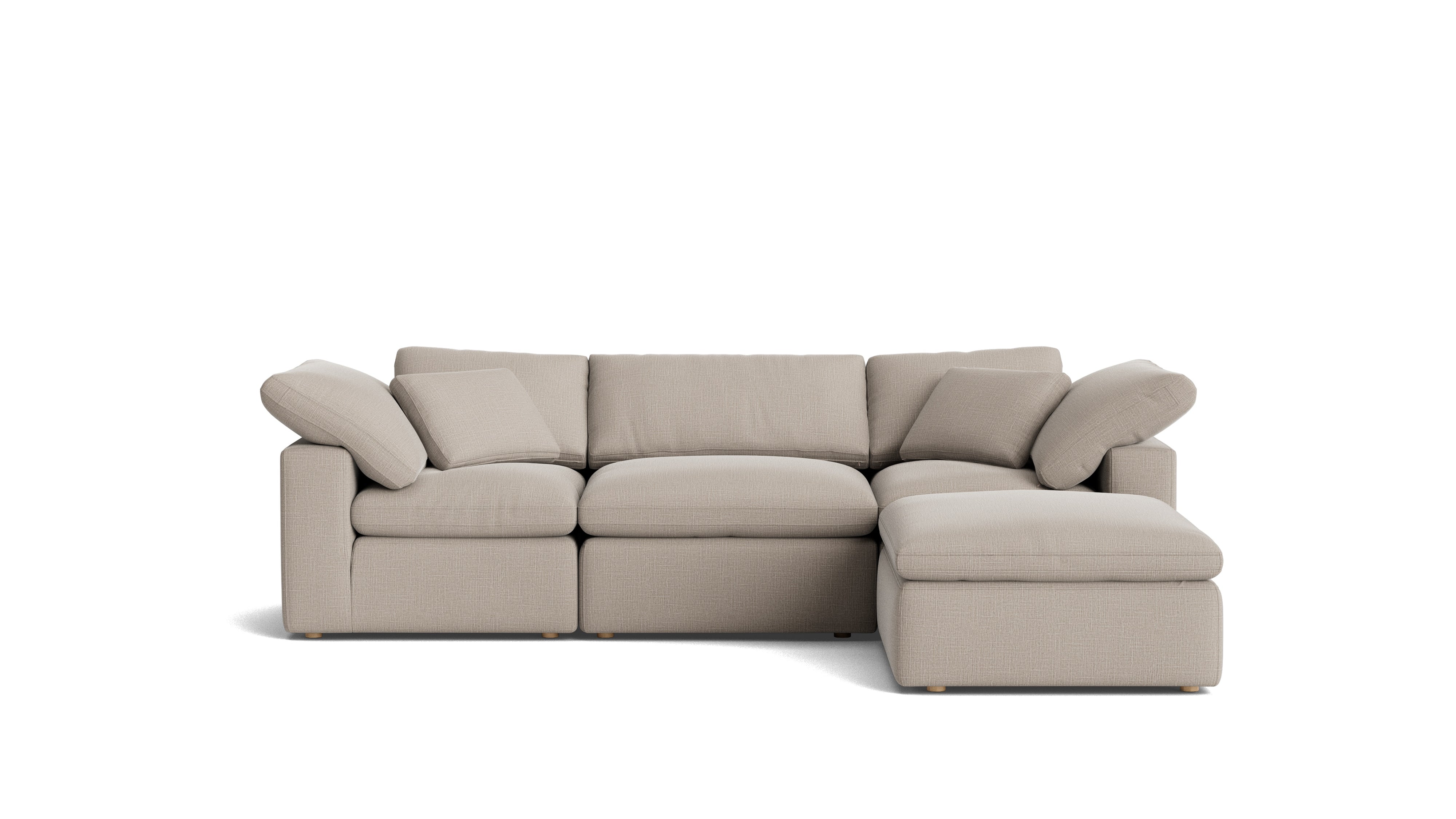 Movie Night™ 4 - Piece Modular Sectional, Standard, Light Pebble - Sundays Company CanadaSEC-YJ-910-029