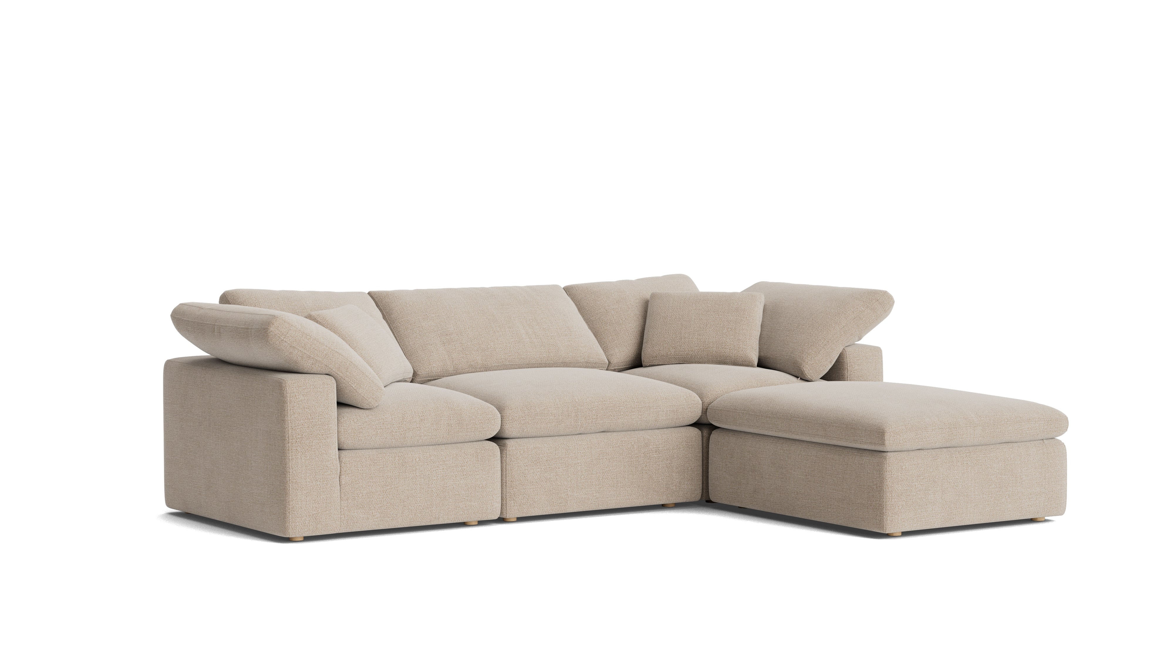 Movie Night™ 4 - Piece Modular Sectional, Standard, Champagne - Sundays Company CanadaSEC-YJ-910-041