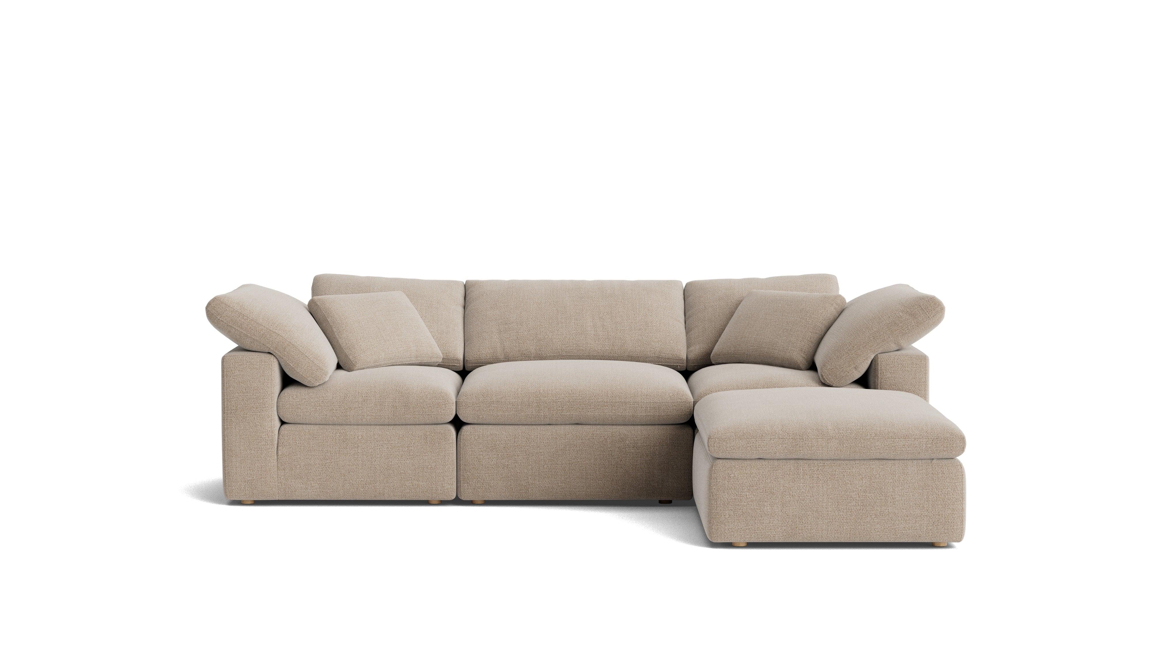 Movie Night™ 4 - Piece Modular Sectional, Standard, Champagne - Sundays Company CanadaSEC-YJ-910-041