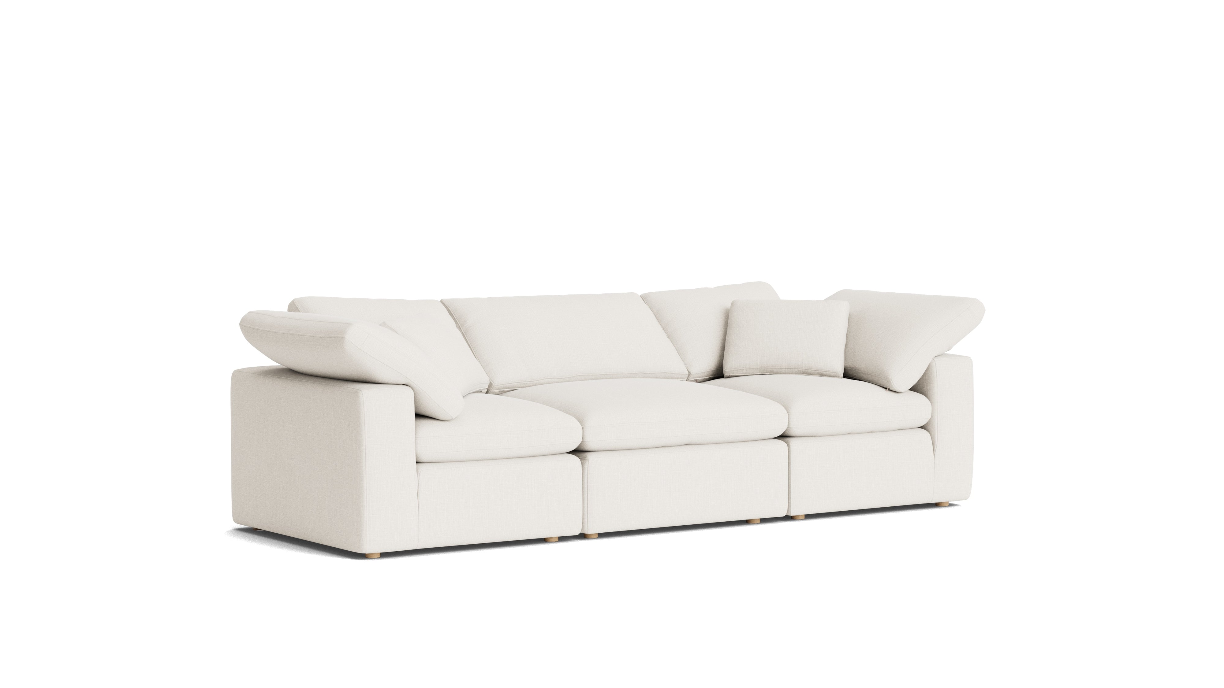 Movie Night™ 3 - Piece Modular Sofa, Standard, Cream Linen - Sundays Company CanadaSEC-YJ-911-018