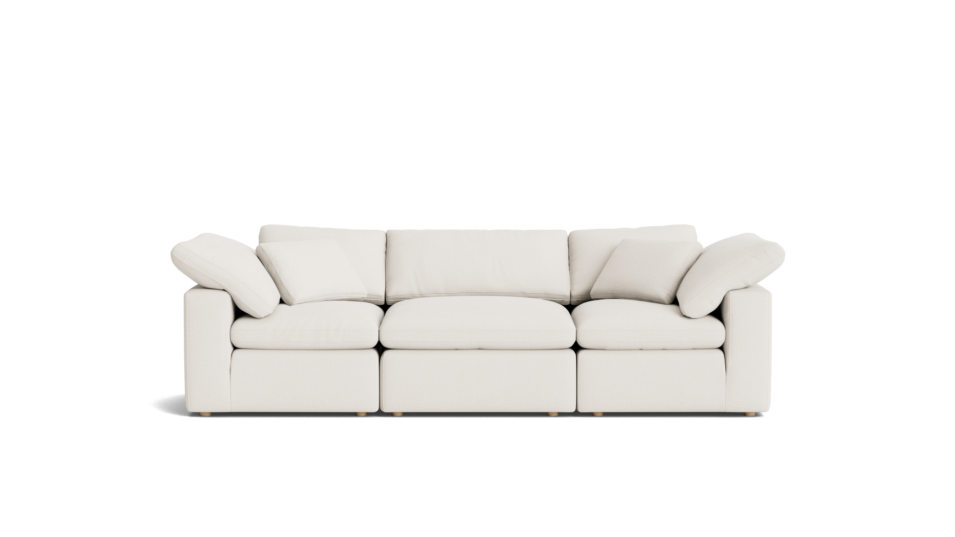 Movie Night™ 3 - Piece Modular Sofa, Standard, Cream Linen - Sundays Company CanadaSEC-YJ-911-018