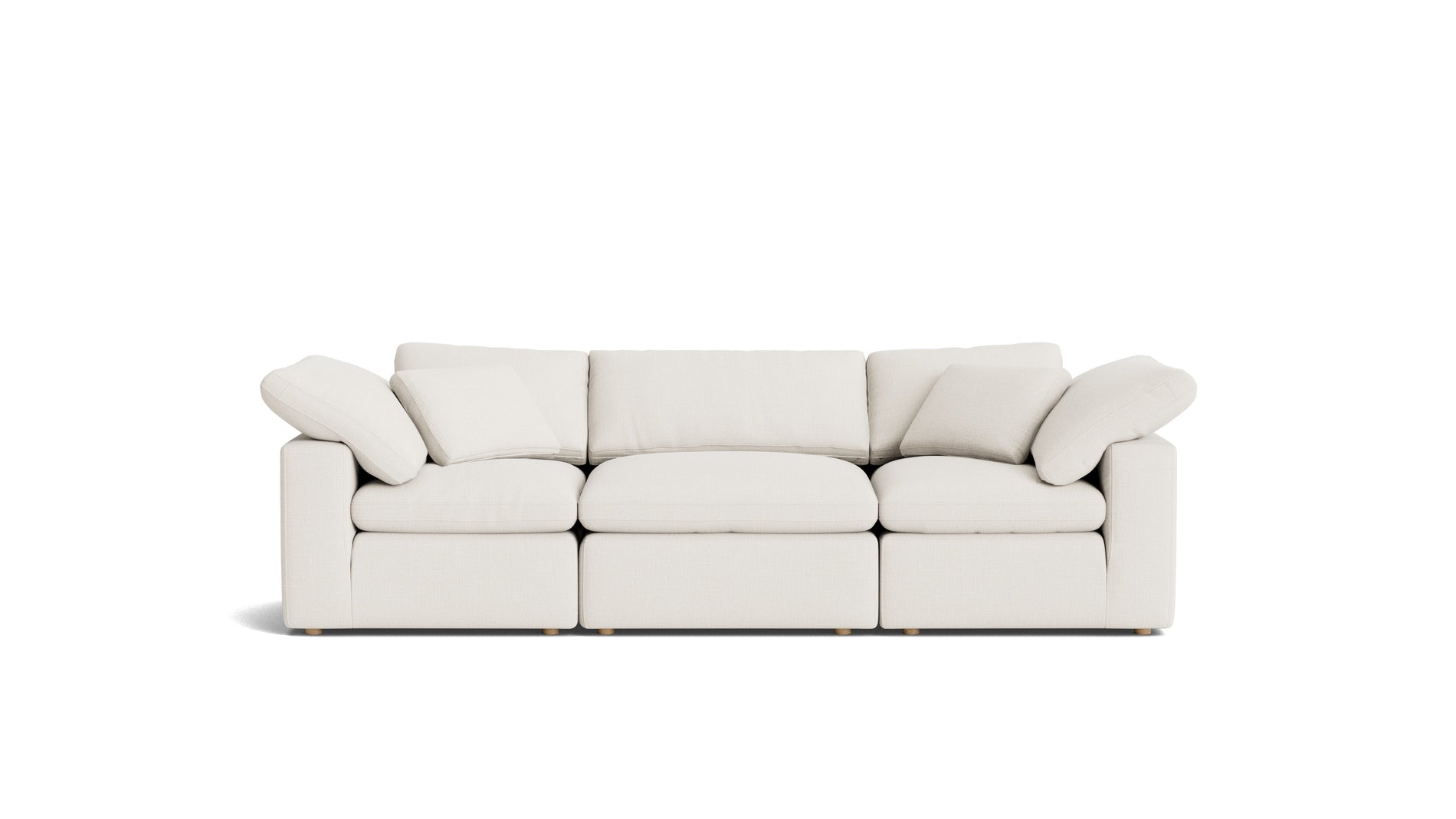 Movie Night™ 3-Piece Modular Sofa, Standard, Cream Linen_image