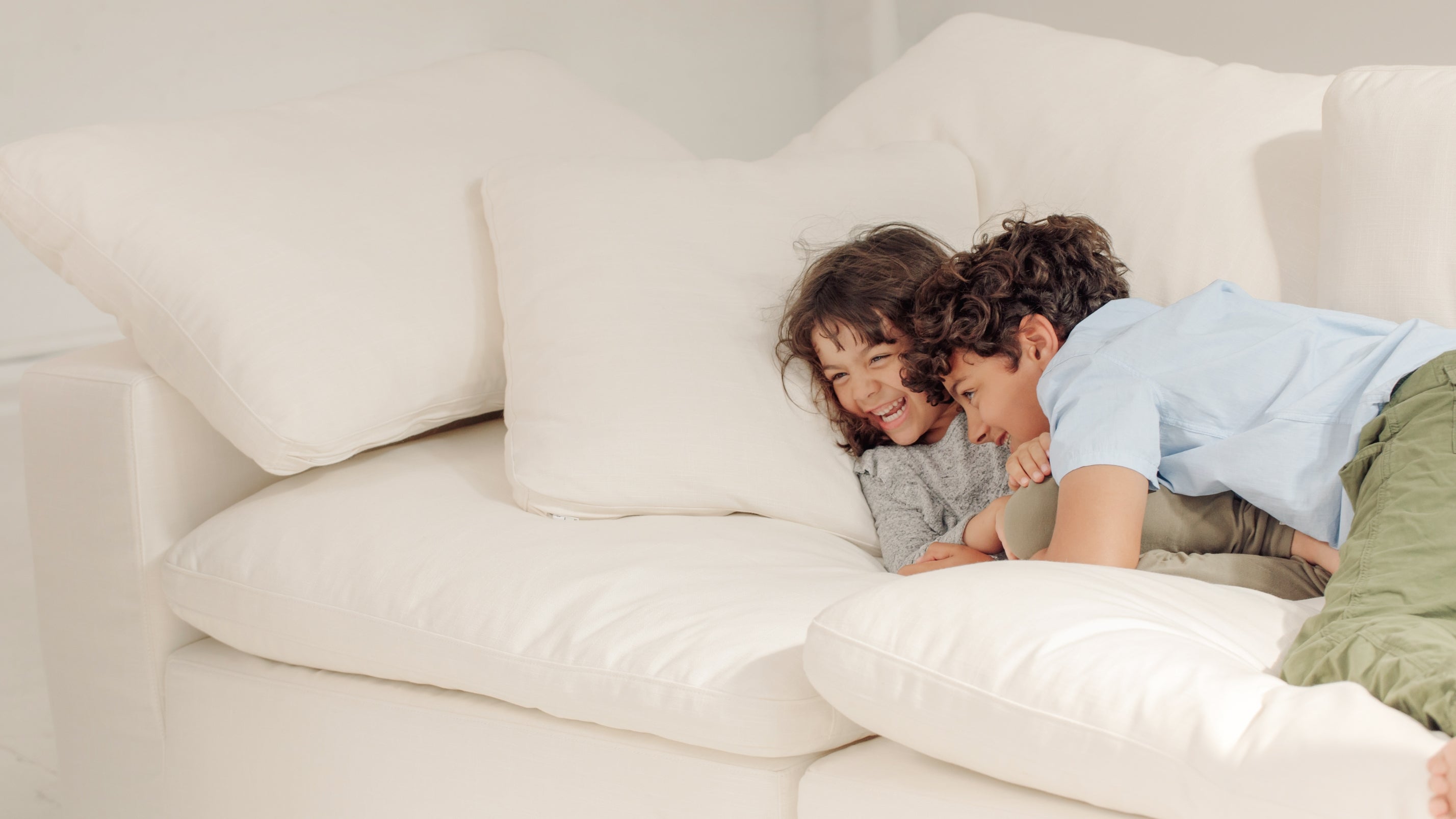 Movie Night™ 2-Piece Modular Sofa, Standard, Cream Linen