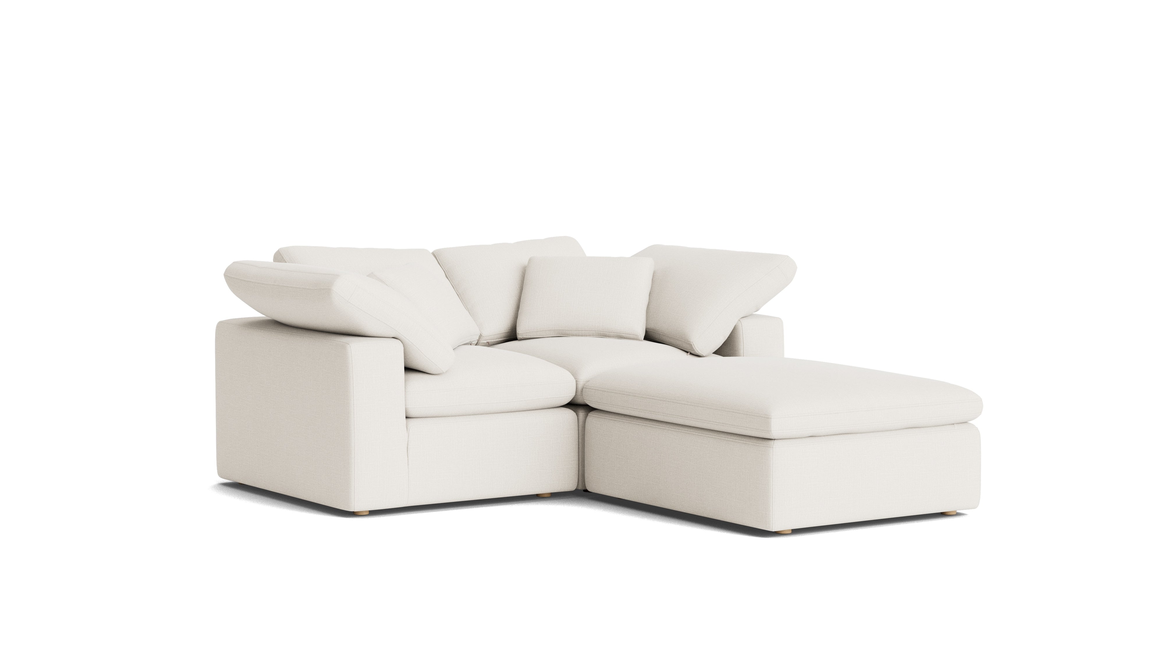 Movie Night™ 3 - Piece Modular Sectional, Standard, Cream Linen - Sundays Company CanadaSEC-YJ-913-018