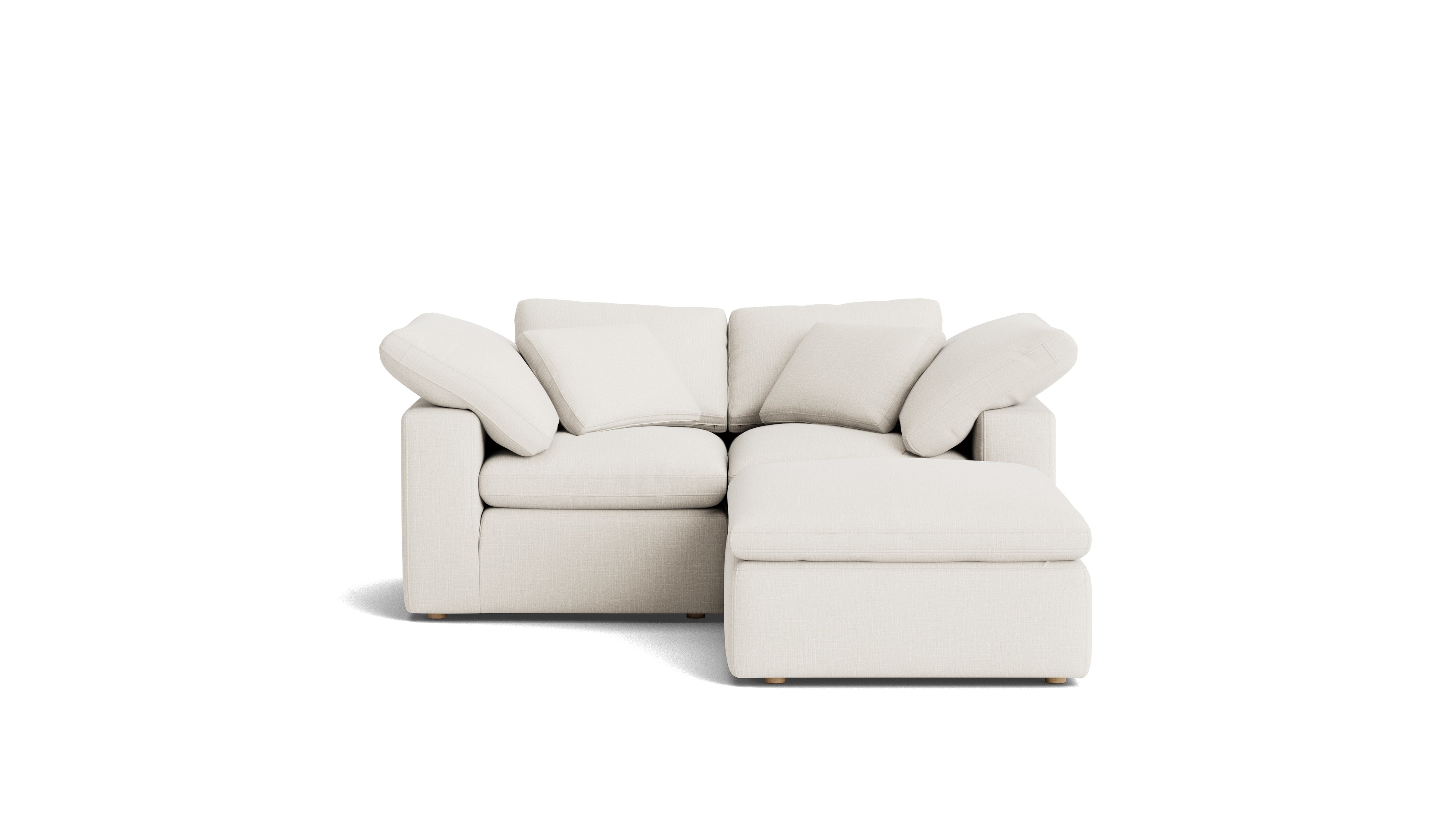 Movie Night™ 3 - Piece Modular Sectional, Standard, Cream Linen - Sundays Company CanadaSEC-YJ-913-018