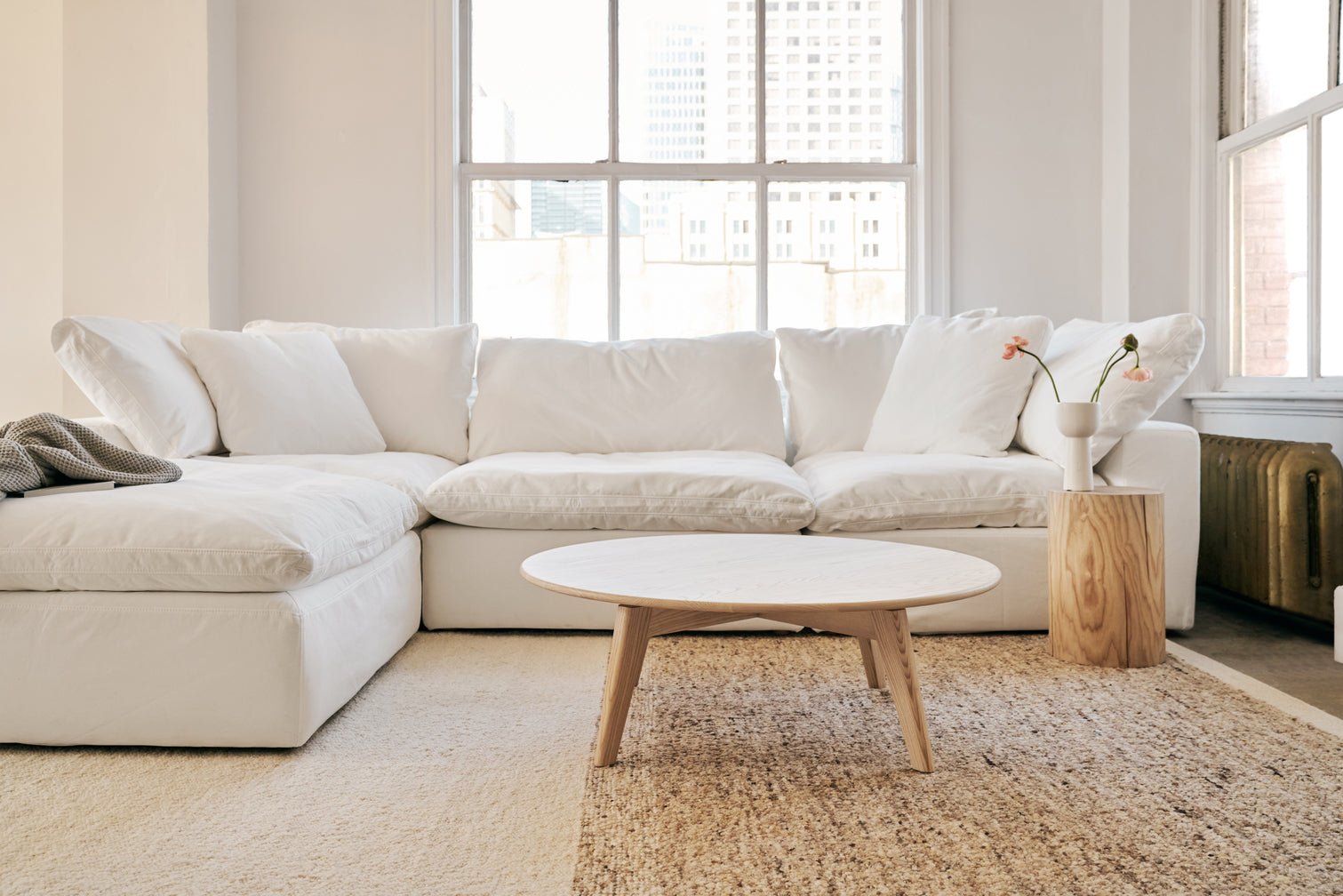 Movie Night™ 4-Piece Modular Sectional Closed, Standard, Oatmeal