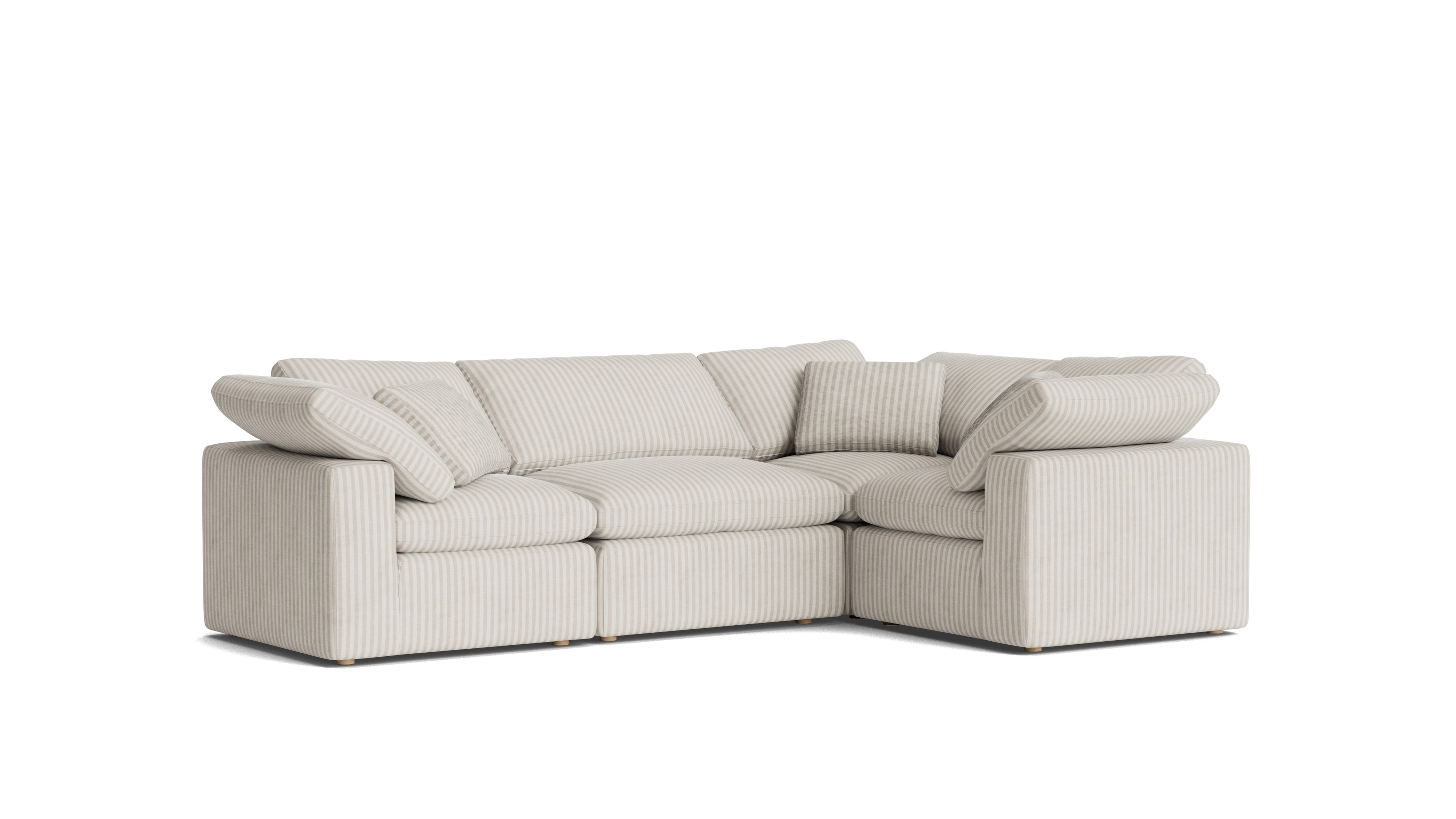 Movie Night™ 4 - Piece Modular Sectional Closed, Standard, Newport Stripe - Sundays Company CanadaSEC-YJ-914-011