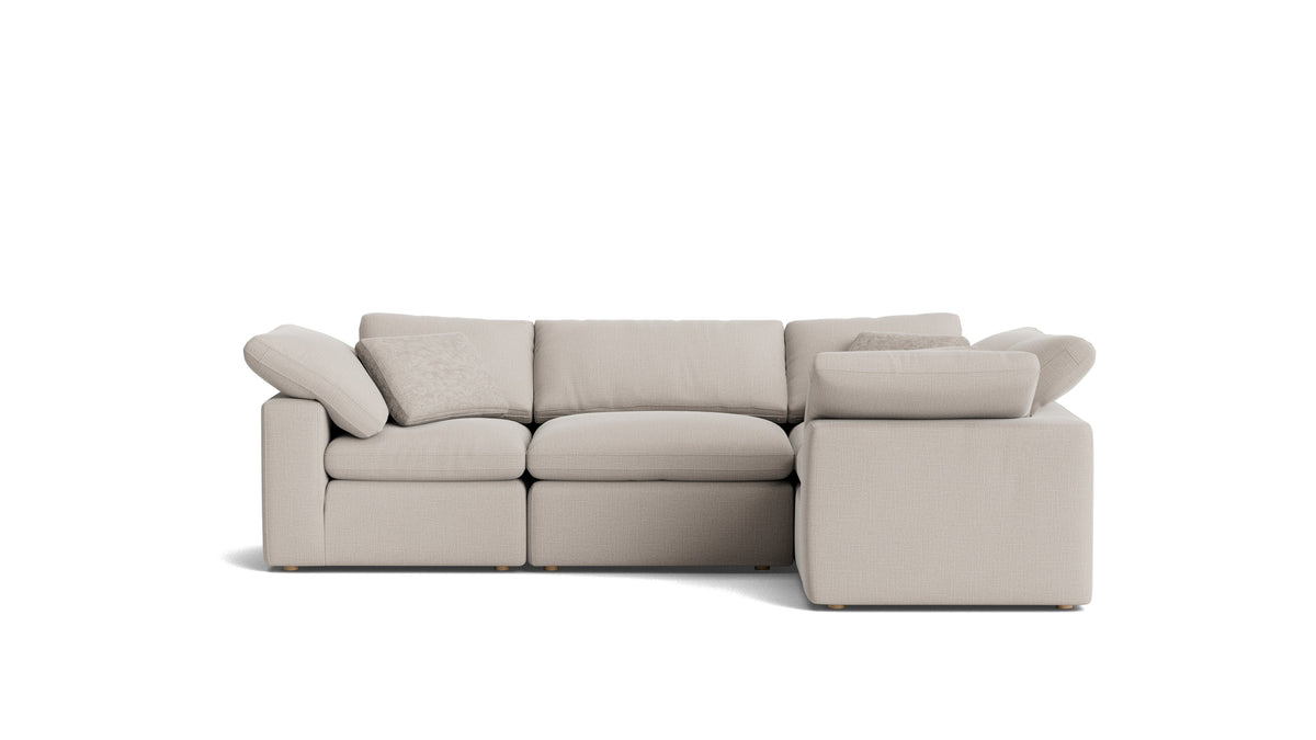 Movie Night™ 4-Piece Modular Sectional Closed, Standard, Clay
