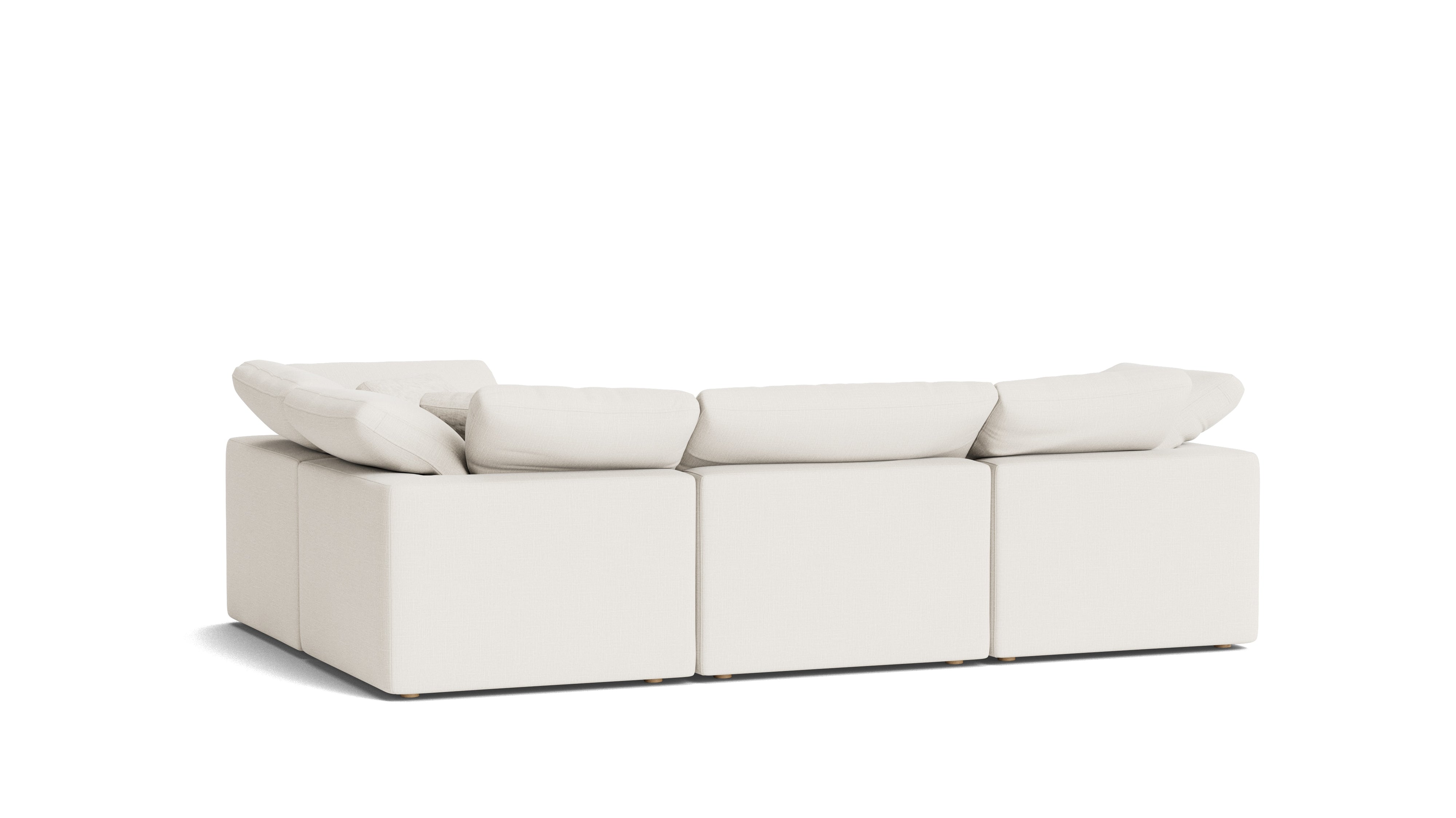 Movie Night™ 4 - Piece Modular Sectional Closed, Standard, Cream Linen - Sundays Company CanadaSEC-YJ-914-018