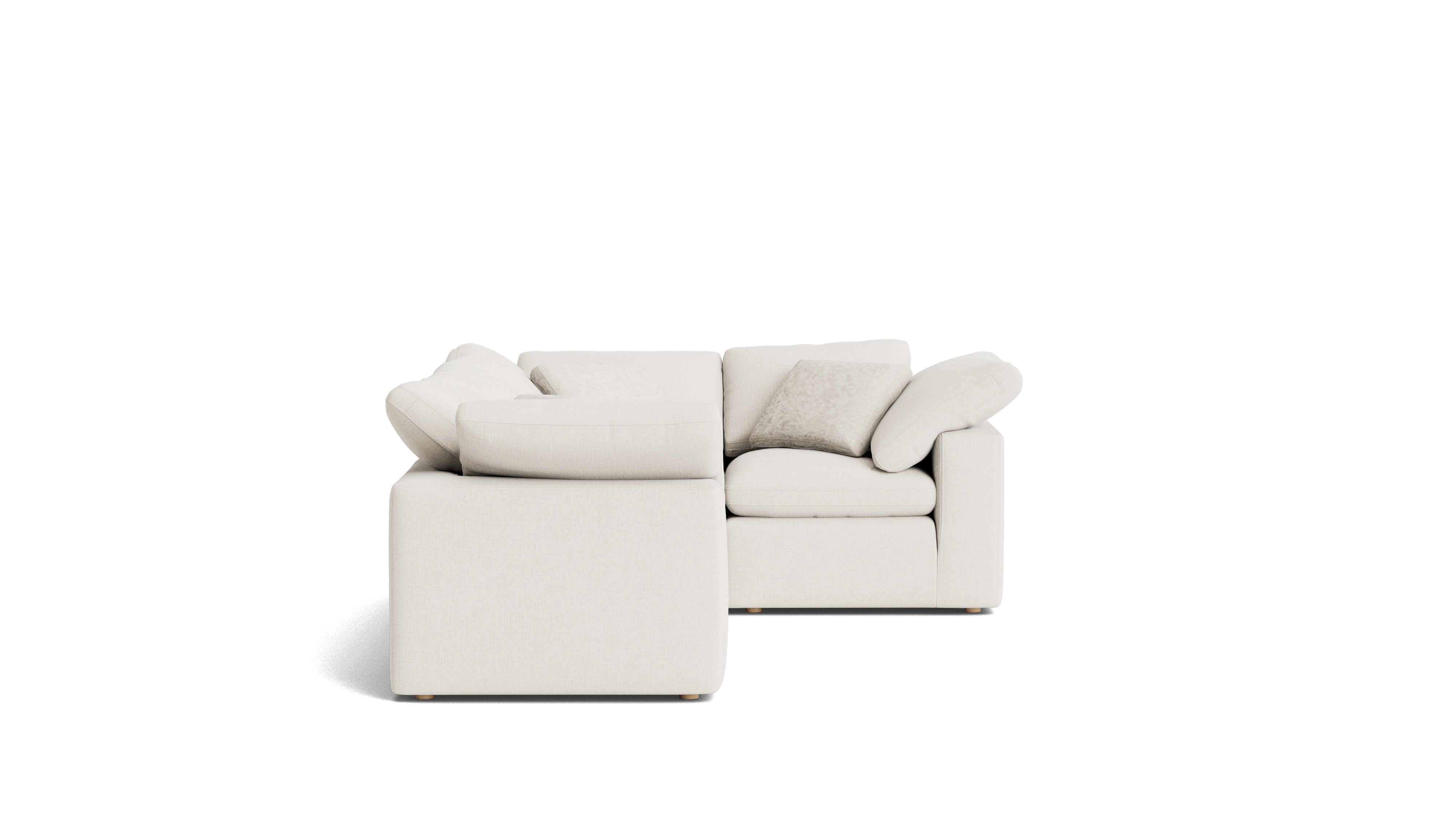 Movie Night™ 4 - Piece Modular Sectional Closed, Standard, Cream Linen - Sundays Company CanadaSEC-YJ-914-018