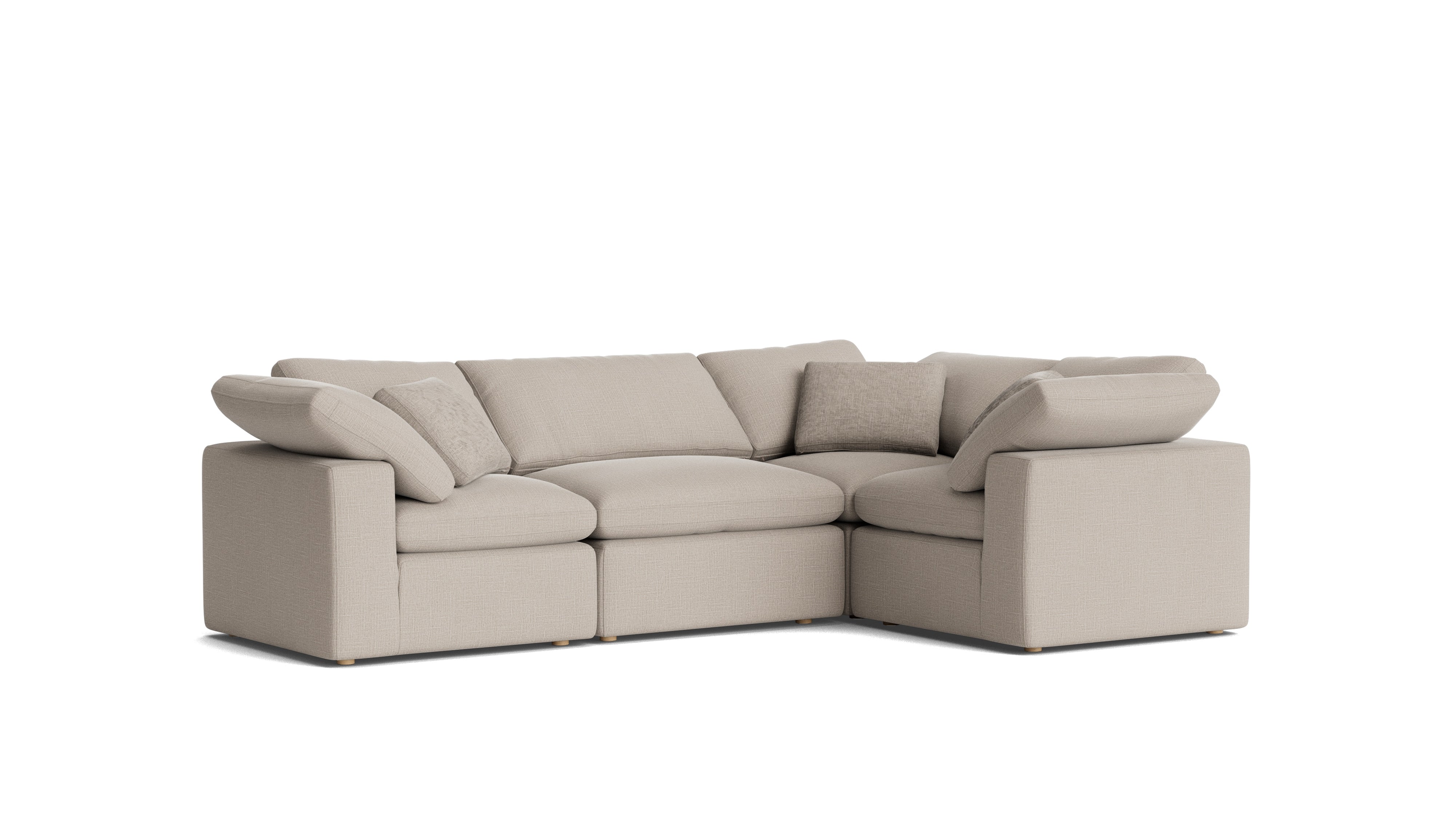 Movie Night™ 4 - Piece Modular Sectional Closed, Standard, Light Pebble - Sundays Company CanadaSEC-YJ-914-029