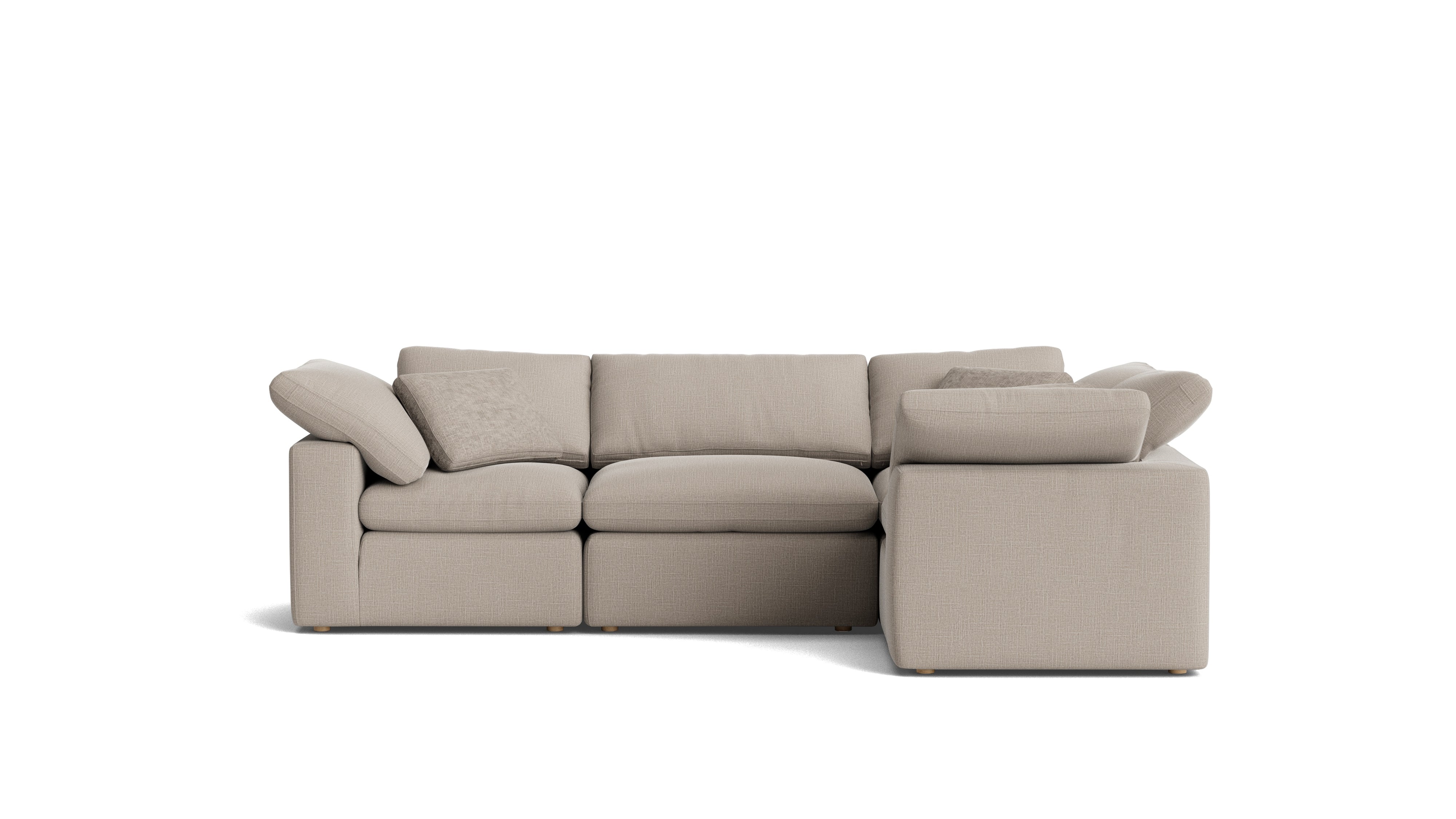 Movie Night™ 4 - Piece Modular Sectional Closed, Standard, Light Pebble - Sundays Company CanadaSEC-YJ-914-029