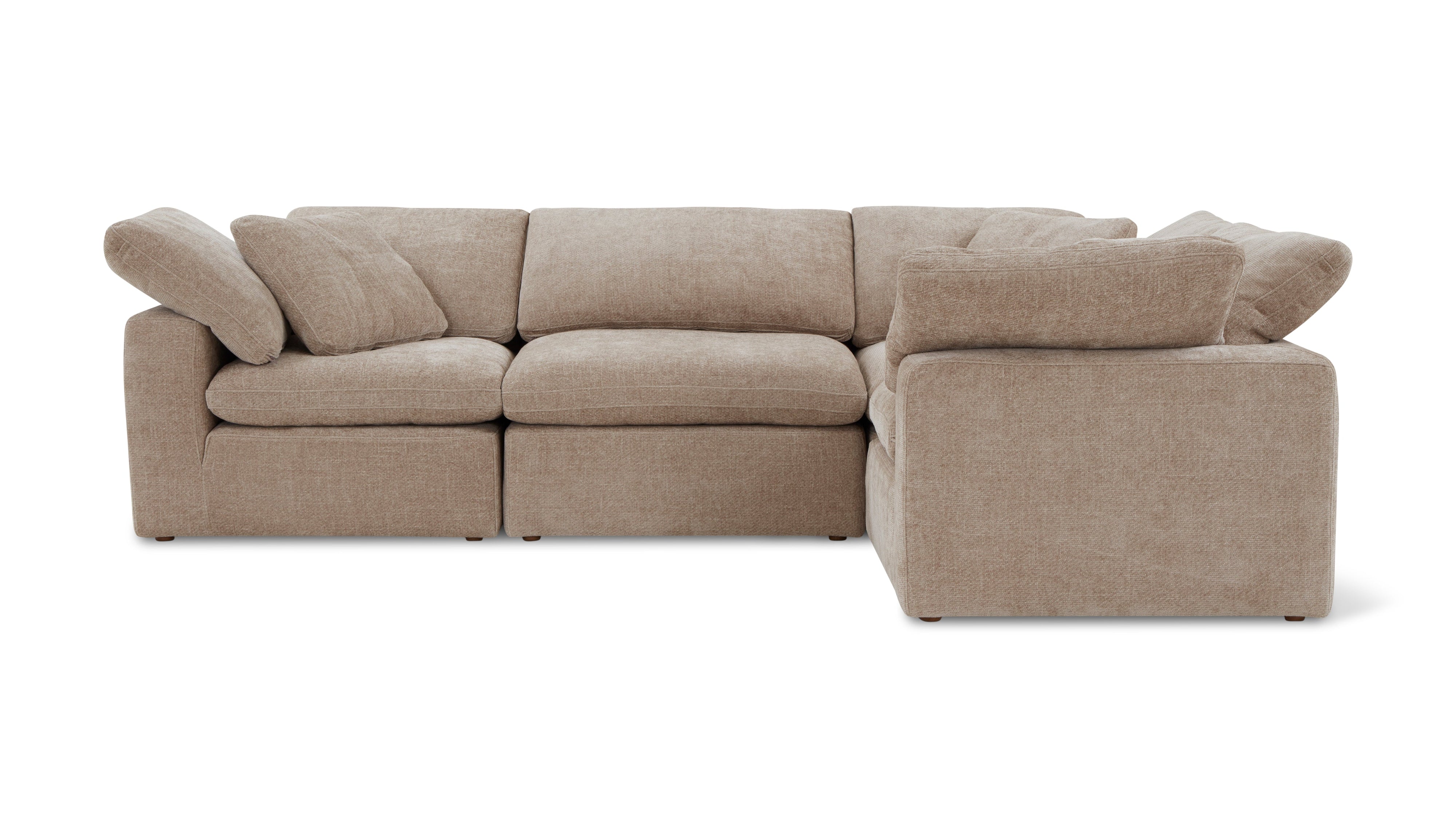 Movie Night™ 4-Piece Modular Sectional Closed, Standard, Champagne - Image 1