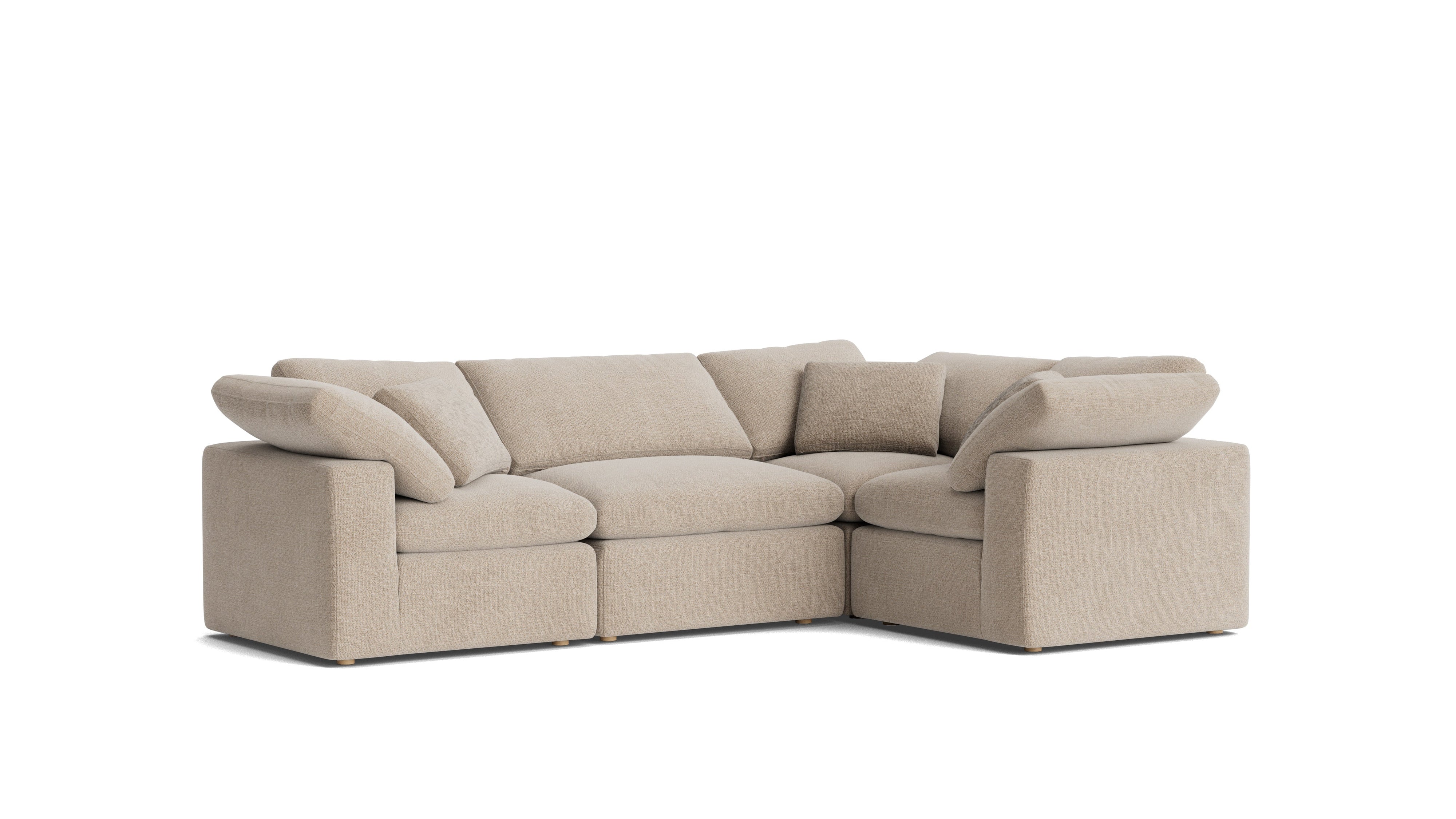 Movie Night™ 4-Piece Modular Sectional Closed, Standard, Champagne