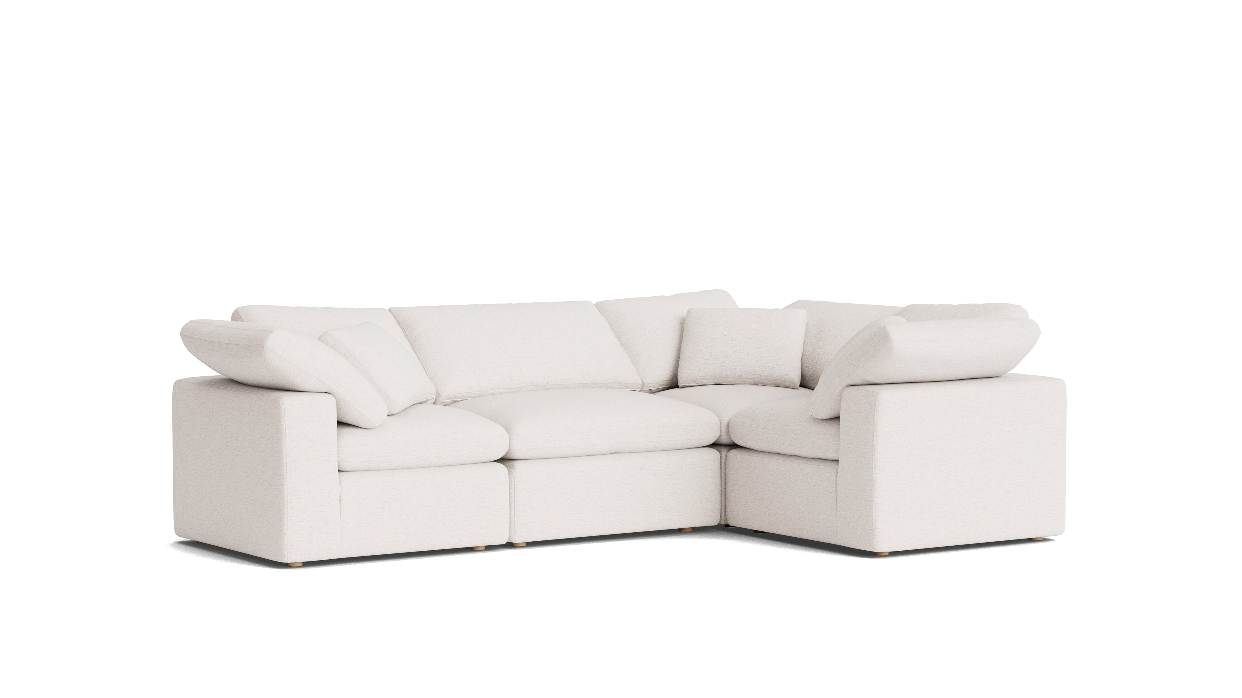 Movie Night™ 4-Piece Modular Sectional Closed, Standard, Nomad Snow