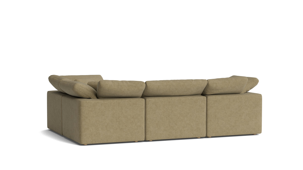 Movie Night™ 4-Piece Modular Sectional Closed, Standard, Olive