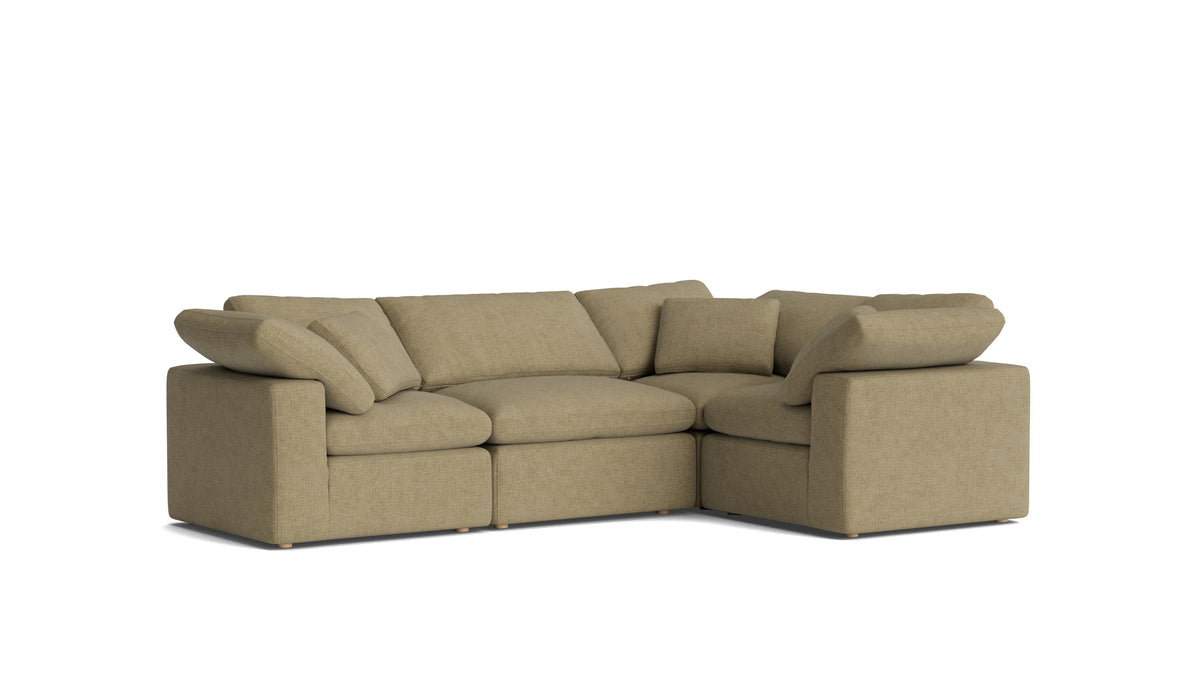 Movie Night™ 4-Piece Modular Sectional Closed, Standard, Olive