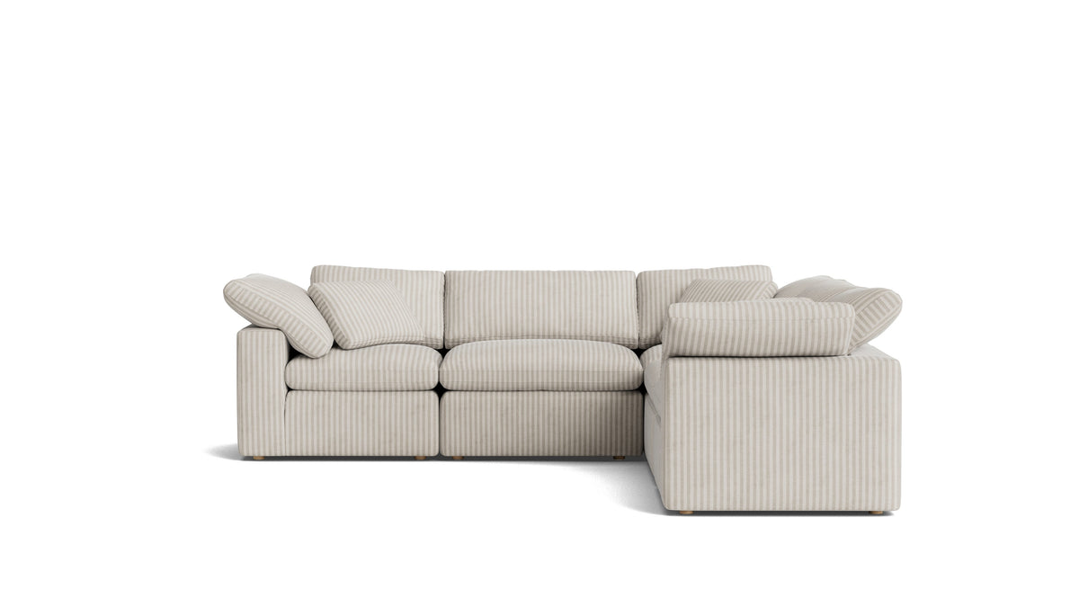 Movie Night™ 5-Piece Modular Sectional Closed, Standard, Newport Stripe