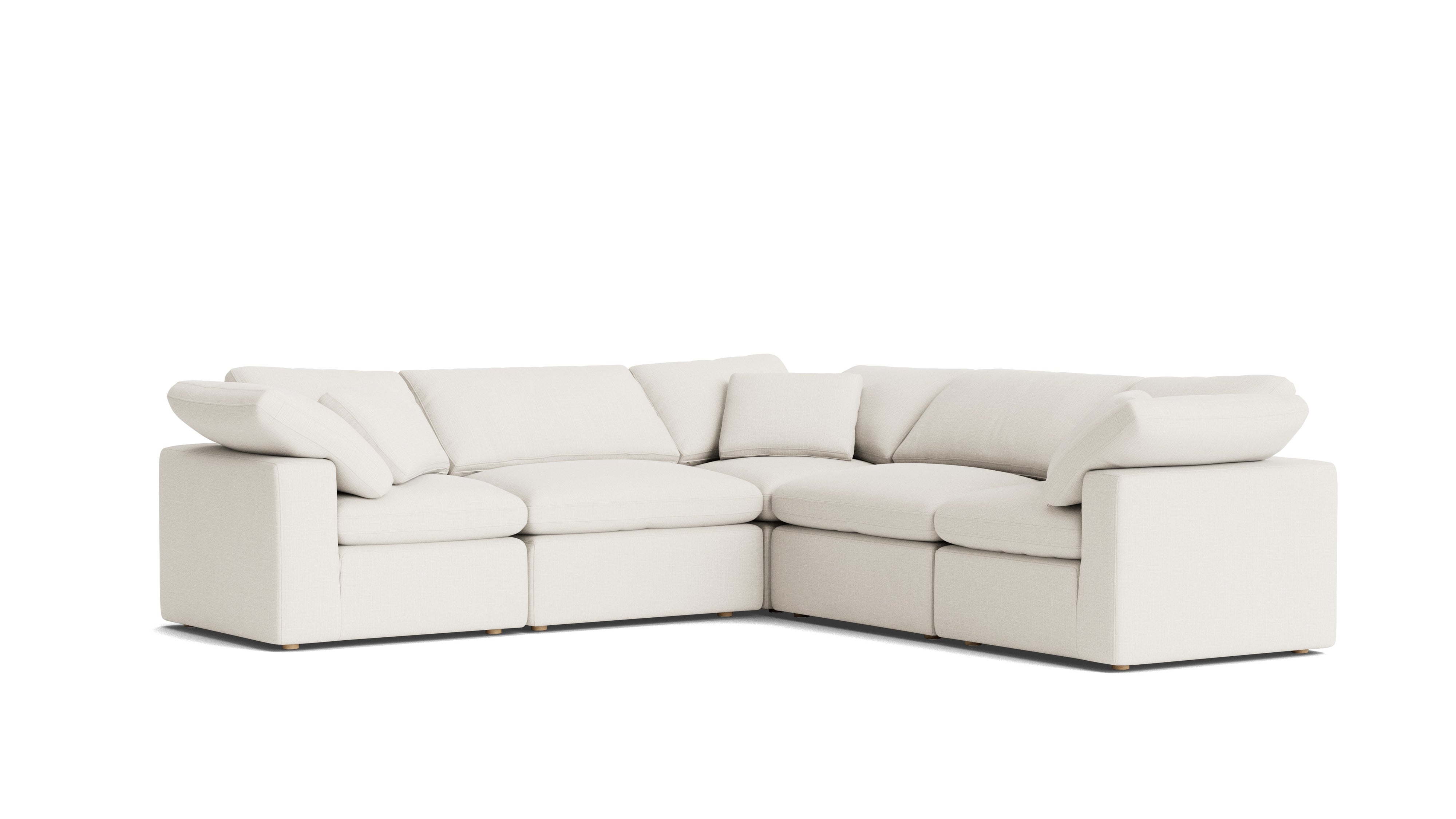 Movie Night™ 5 - Piece Modular Sectional Closed, Standard, Cream Linen - Sundays Company CanadaSEC-YJ-915-018