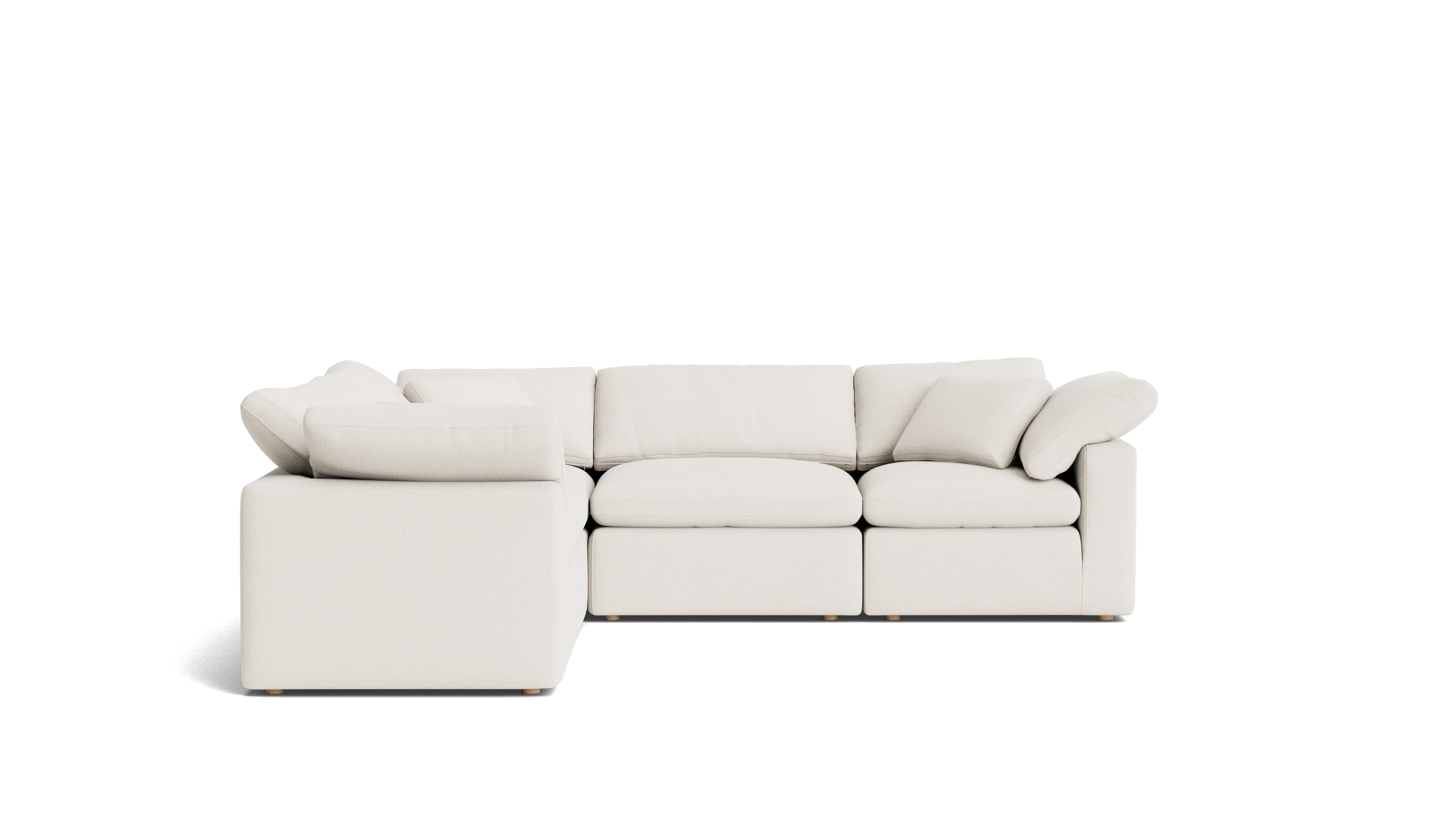 Movie Night™ 5 - Piece Modular Sectional Closed, Standard, Cream Linen - Sundays Company CanadaSEC-YJ-915-018