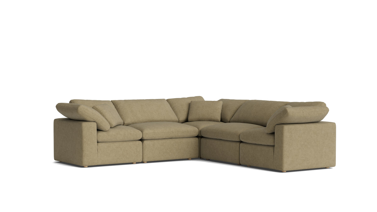 Movie Night™ 5-Piece Modular Sectional Closed, Standard, Olive