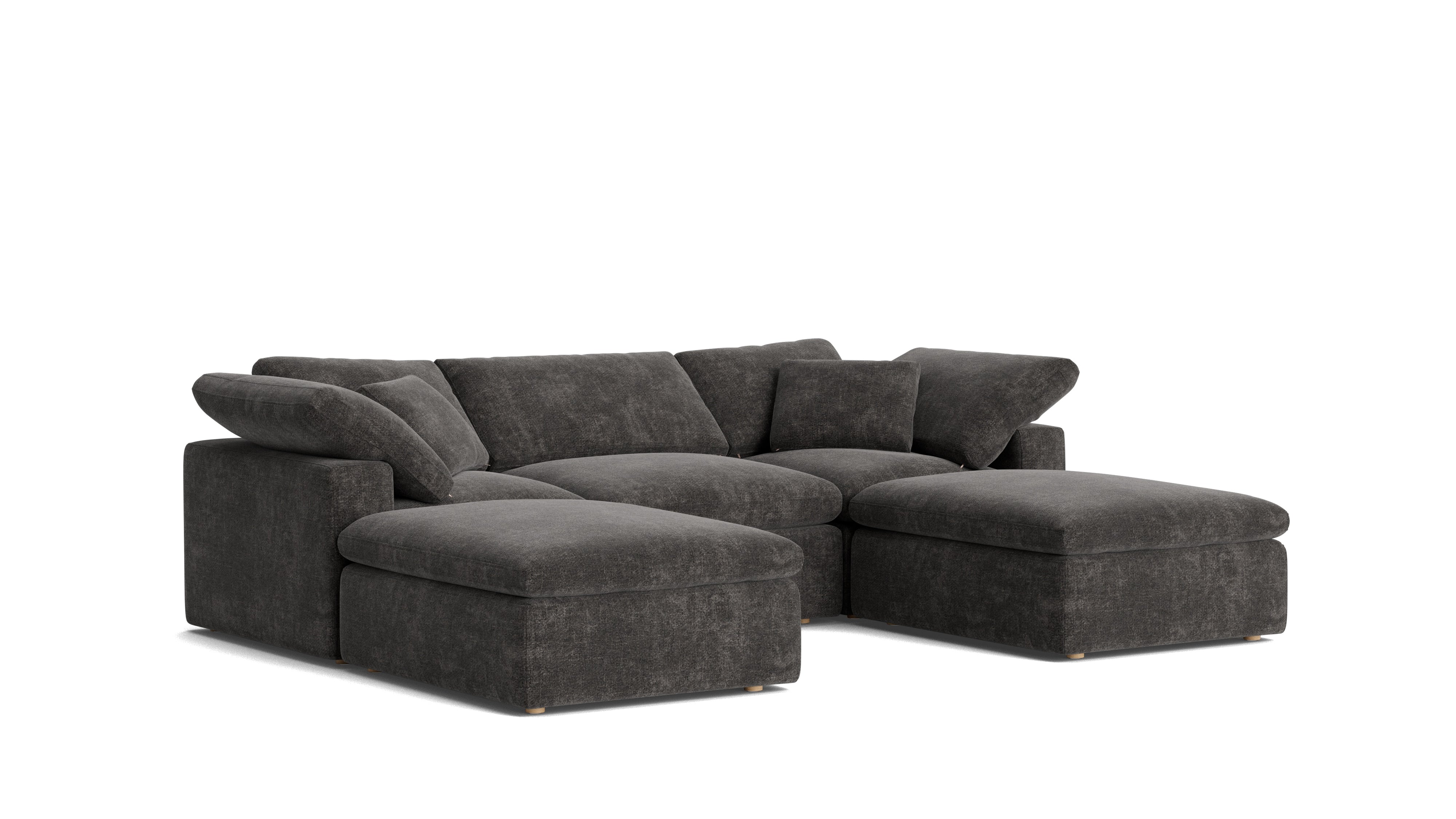 Movie Night™ 5 - Piece Modular U - Shaped Sectional, Standard, Truffle - Sundays Company CanadaSEC-YJ-916-003