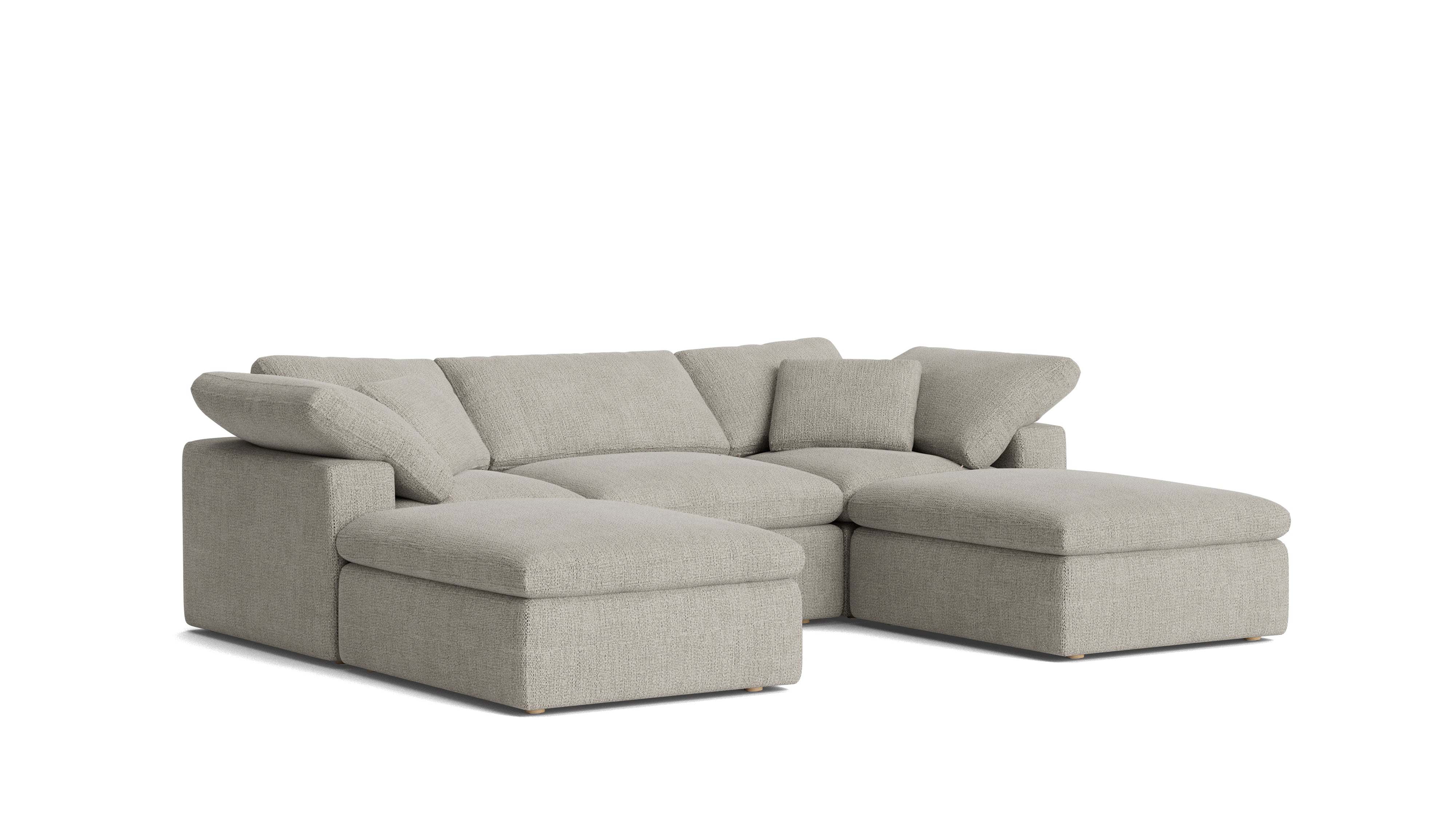 Movie Night™ 5 - Piece Modular U - Shaped Sectional, Standard, Oatmeal - Sundays Company CanadaSEC-YJ-916-007